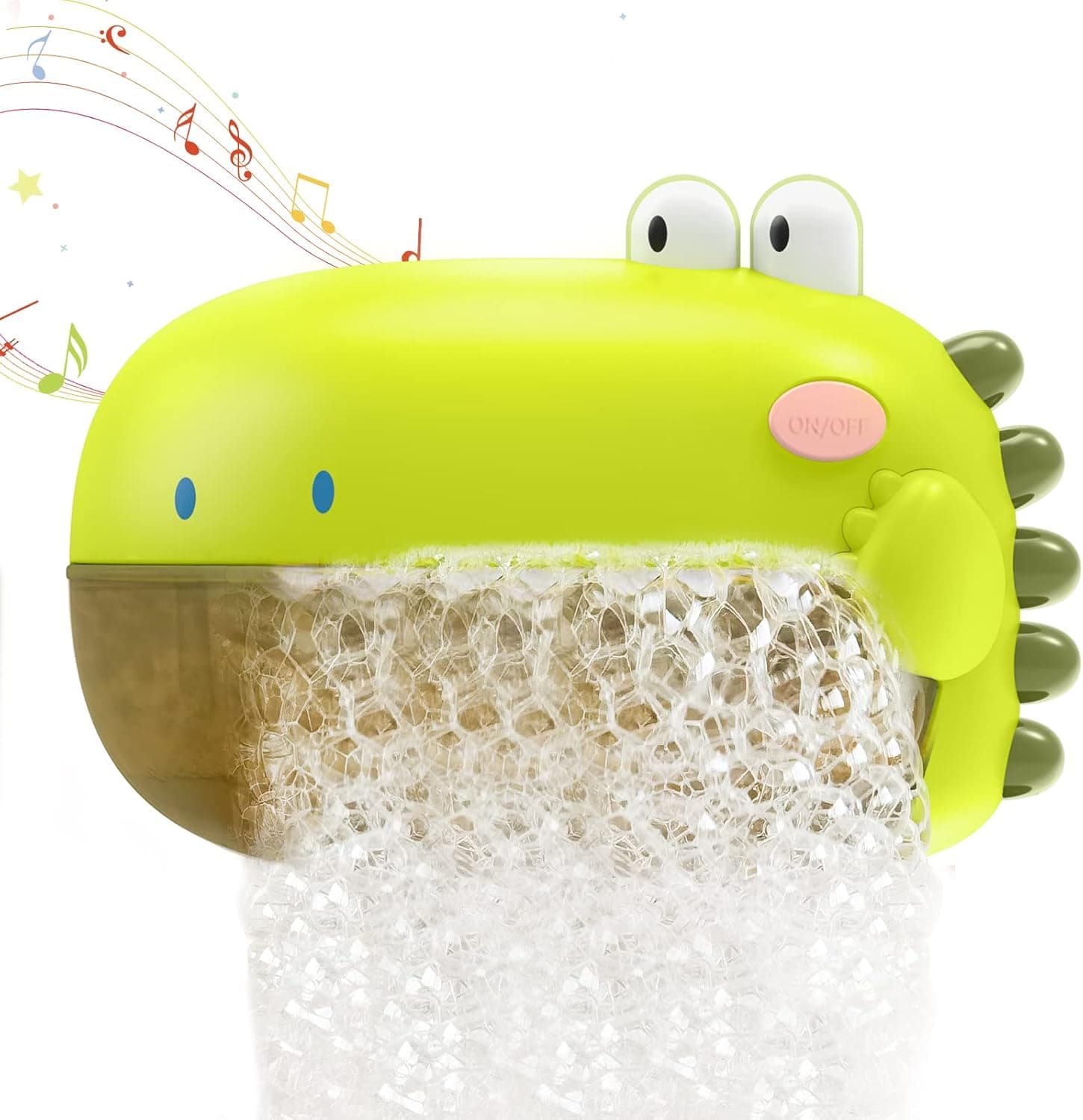 ULexuChi Bath Toys, Bath Bubble Maker, Bathtub Bubble Machine Dinosaur, Bath Time Toys for Toddlers, 1000+ Bubbles Per Minute, 12 Children’s Songs, Baby Shower Toy, Gift for Kids Boy Girls