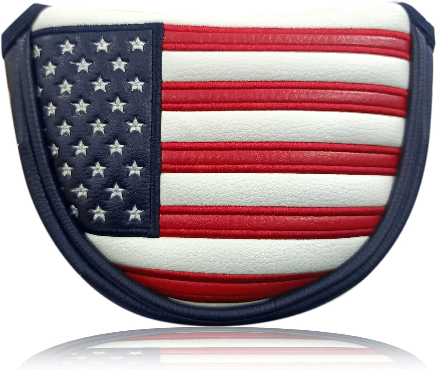 LAISUNTIM Golf Putter Head Cover, USA Stars and Stripes Golf Mallet Putter Headcover with Magnetic Closure