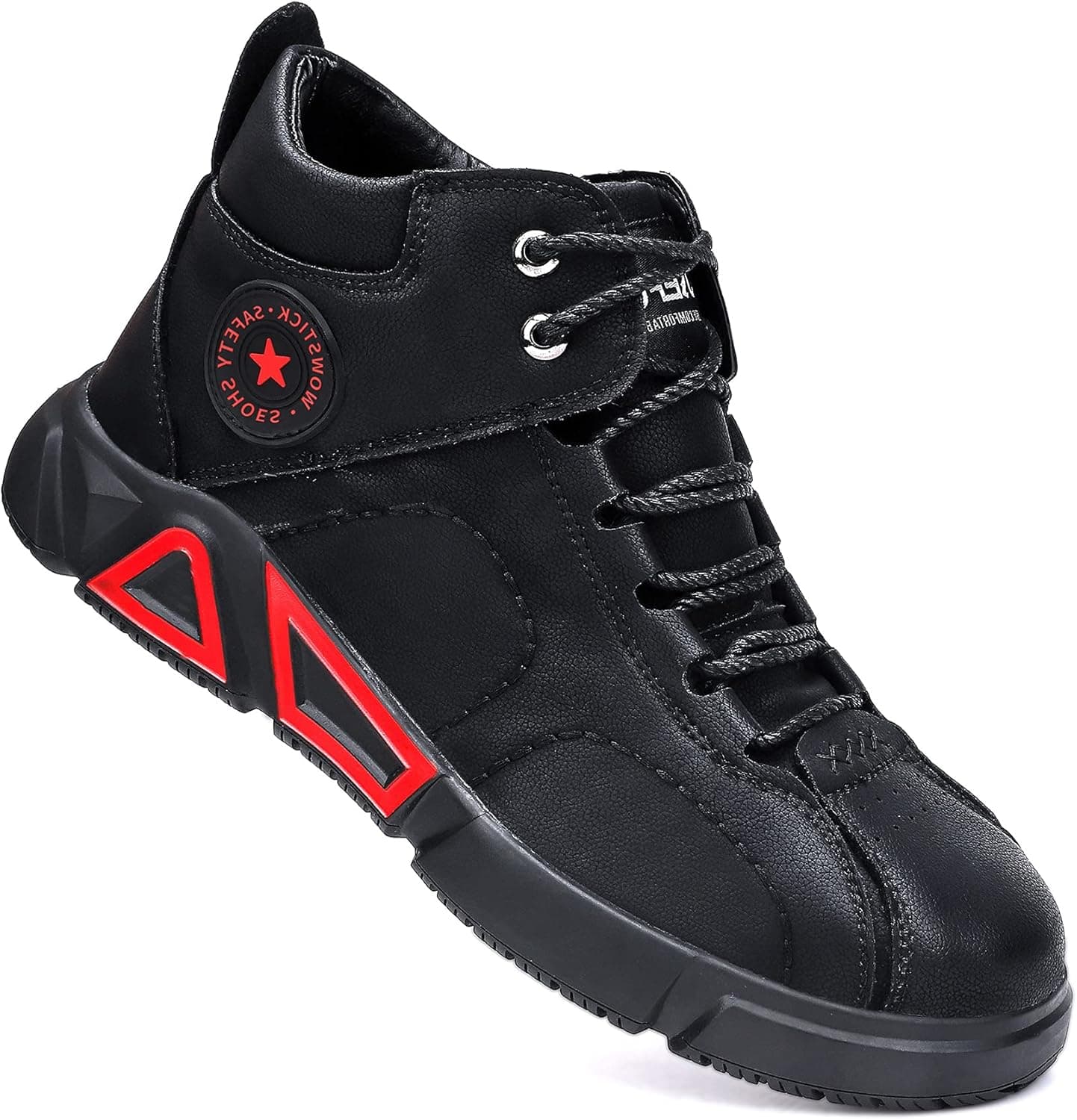 ORISTACO Steel Toe Work Safety Boot Slip Resistant Industrial Construction Comfortable Tennis Boots