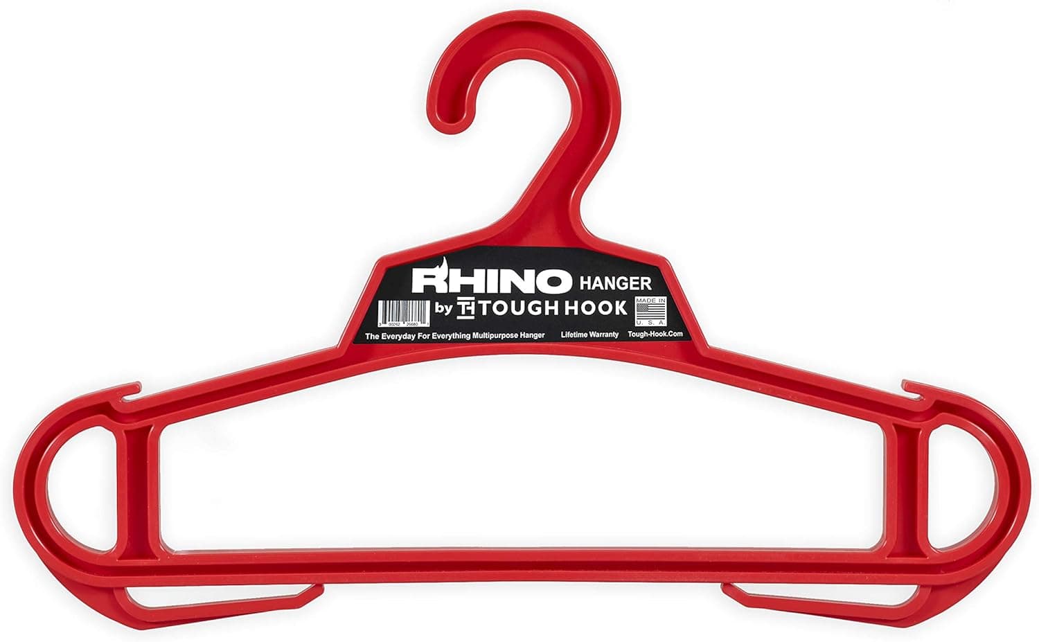 Rhino Hanger | The Everyday for Everything Hanger | American Made | 200 lb Load Capacity | Premium Professional Military Grade | X-Large Heavy Duty Standard Hanger | Unbreakable Multipurpose