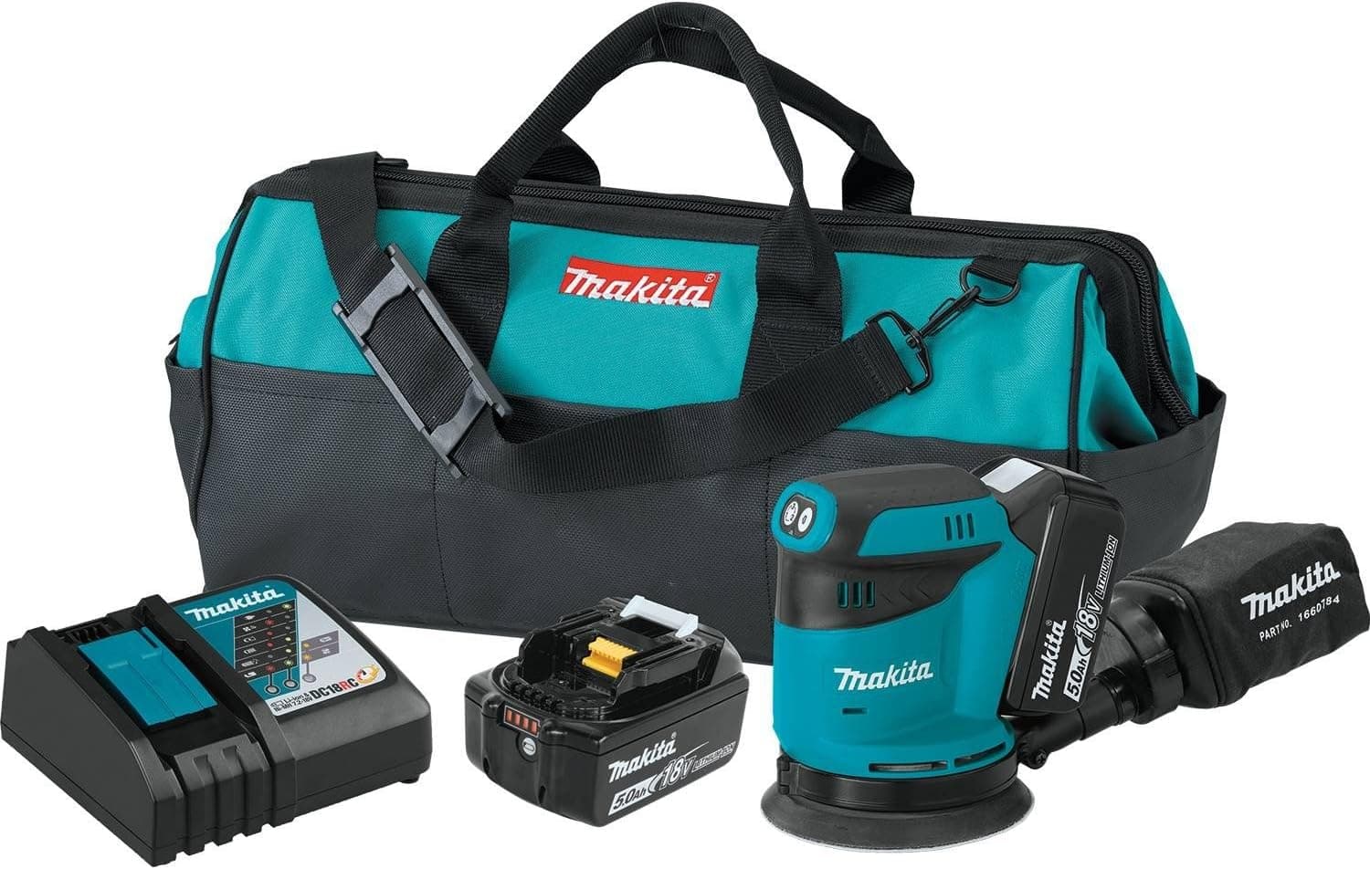 Makita XOB01T 18V LXT® Lithium-Ion Cordless 5" Random Orbit Sander Kit (5.0Ah)