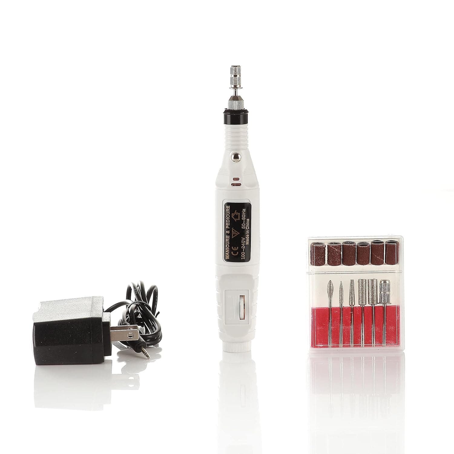 Miss Sweet Electric Nail Drill for Regular Polish Acrylic Nails Nail File (White)