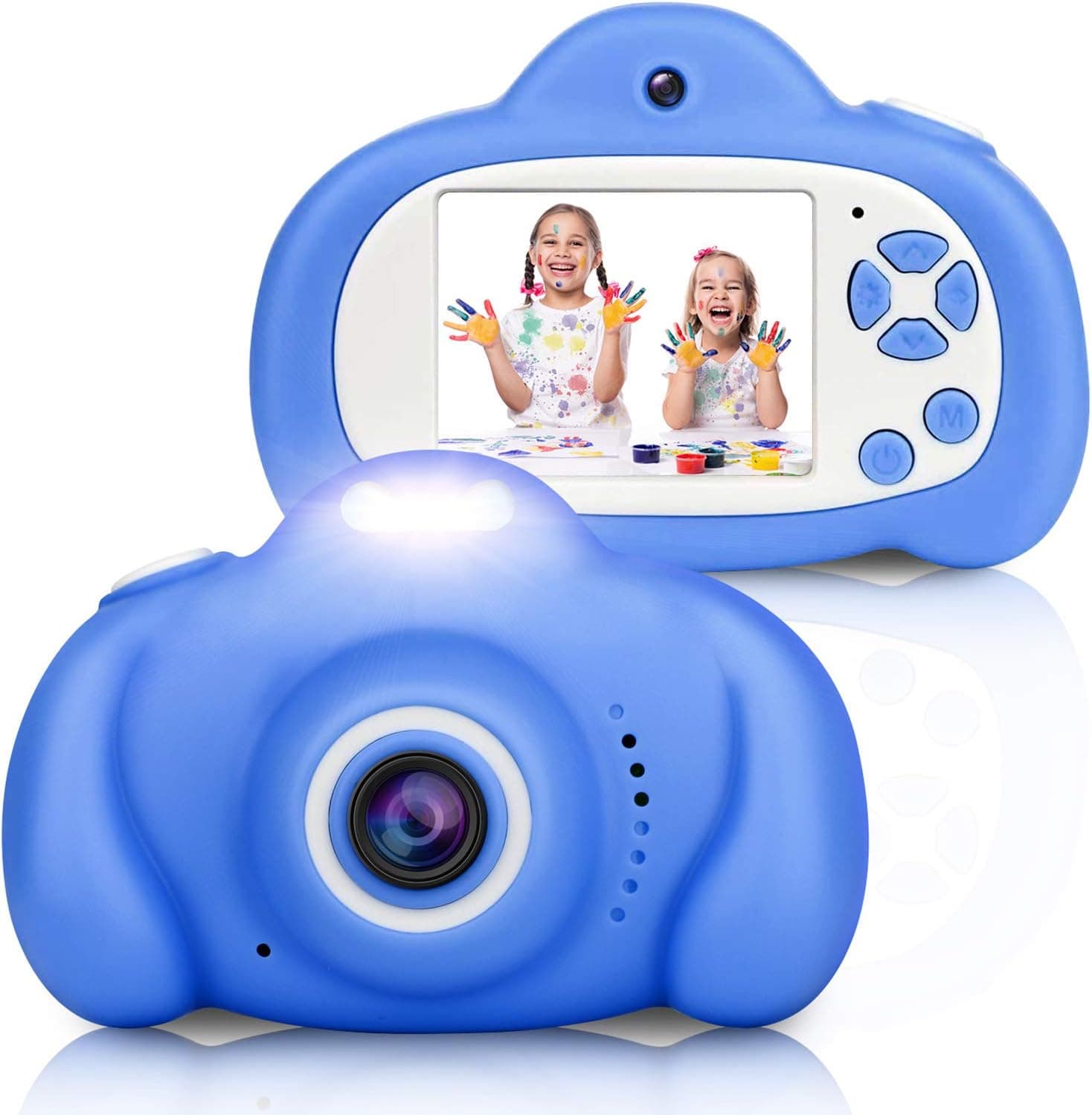 MXTOY Upgrade Kids Camera for Boys Age 2-5,Birthday Gift for Toddlers,12MP HD Video Dual Lens Selfie Camera Toy for 2 3 4 5 Kids,Blue(32GB SD Card Included)