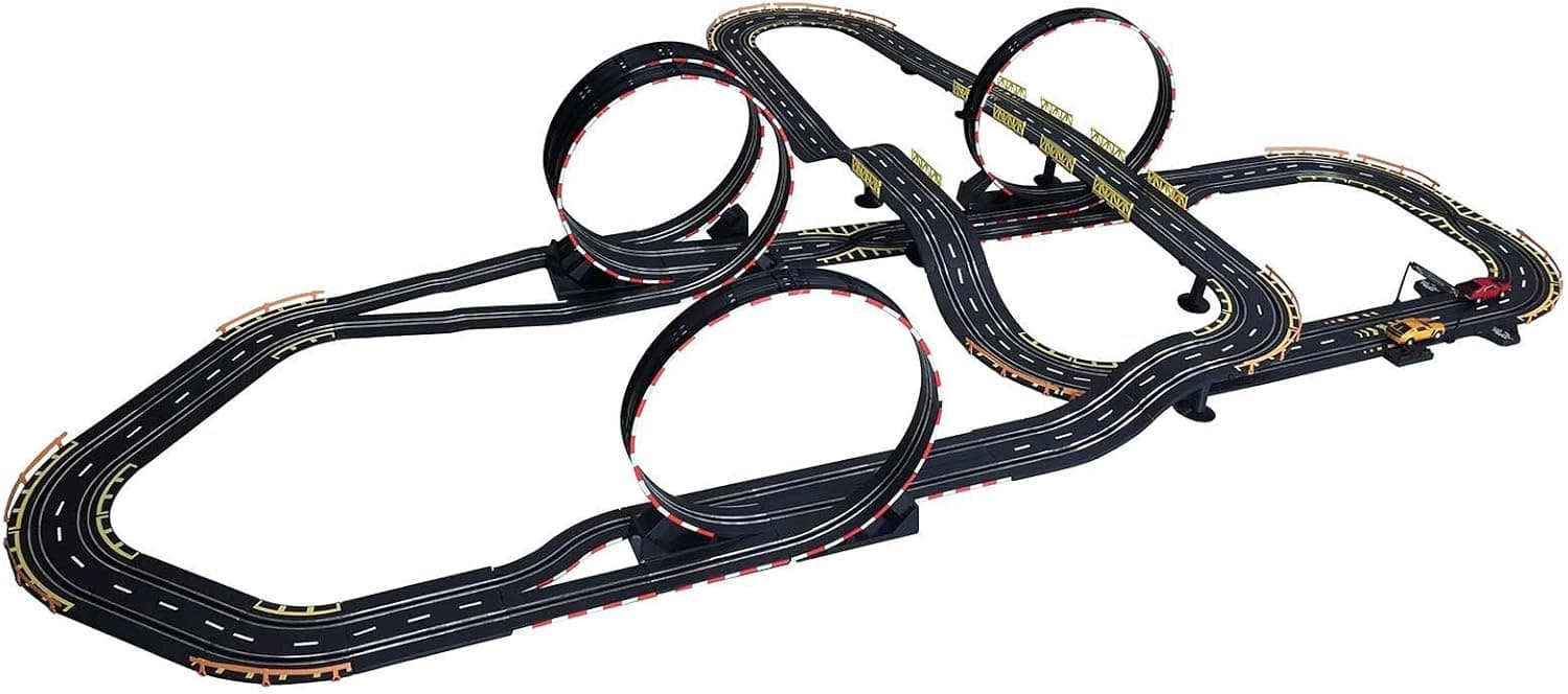 GB Pacific 6650 Electric Power Speed Chaser Road Racing Set, Black