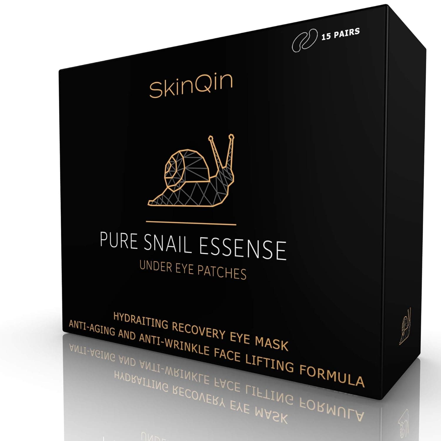 Collagen Snail Under Eye Mask - Cooling Eye Gel Treatment Mask Under Eye Patches for Dark Circles Puffiness Bags Fine Lines Anti-Wrinkle Anti-Aging Pads by SkinQin (15 Pairs)