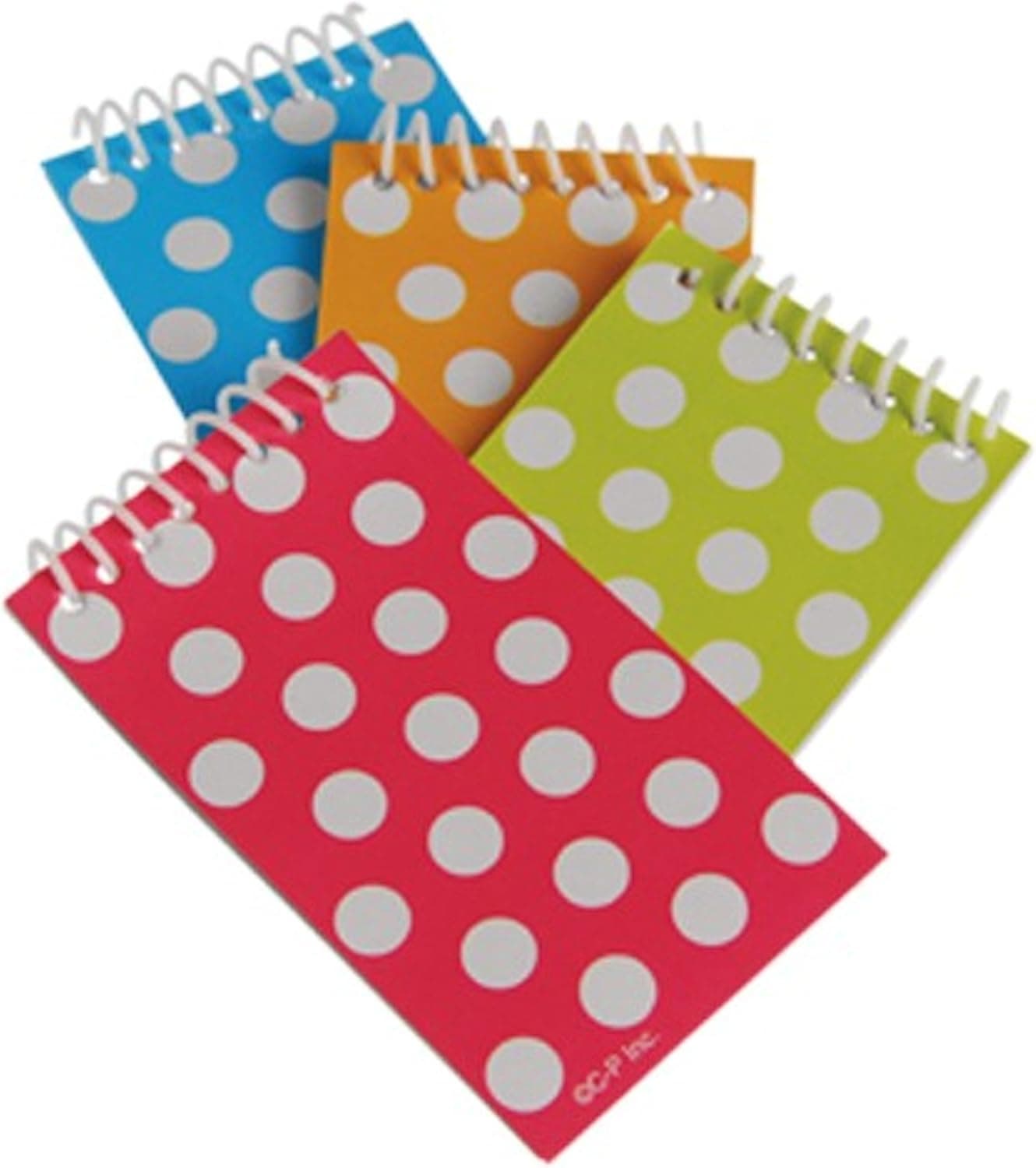 US Toy - FBA 4391 US Toy-Polka Dot Themed Mini Spiral Notebook Memo Pads, (Assorted Color), (1-Pack of 12)