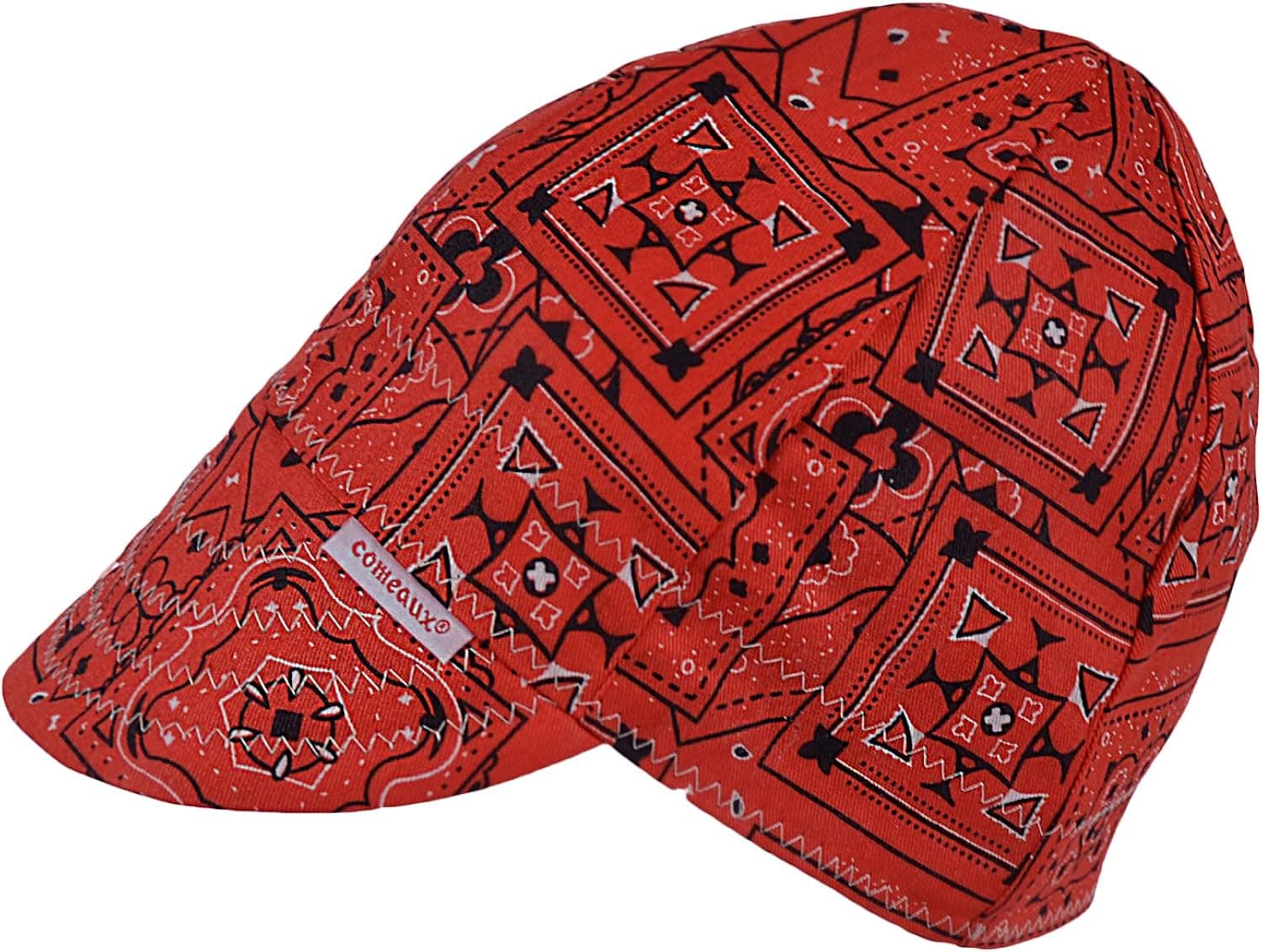 Comeaux Caps Reversible Welding Cap Red Bandana Size 7