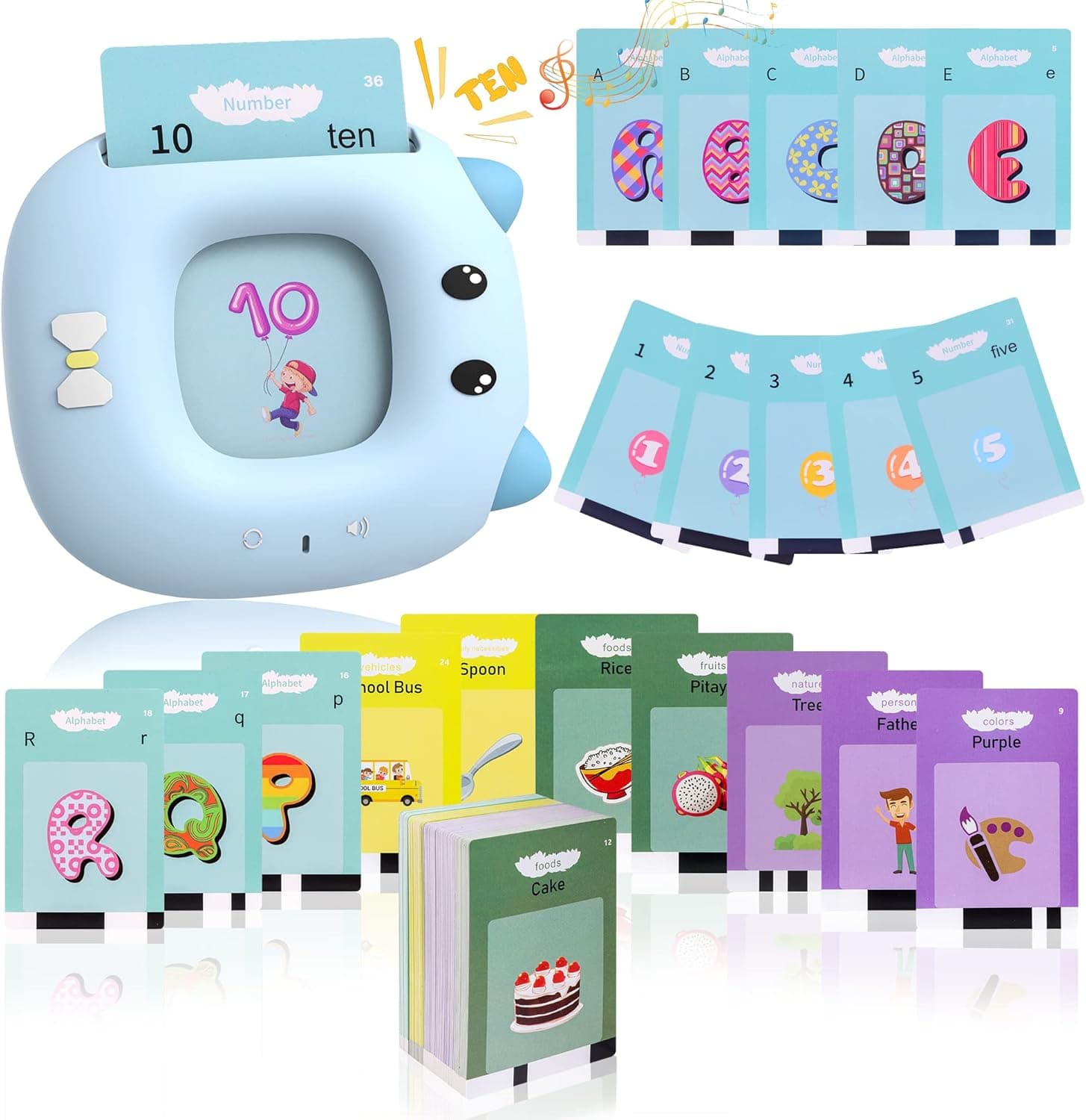 Talking Flash Cards for Toddlers 2-4 Years YPAYPAUU 260 Sight Words Speech Therapy Toys Learn ABC Letters Number Colors Shapes Animals Learning Toys Educational Preschool for Kids Age 2 3 4 5 6