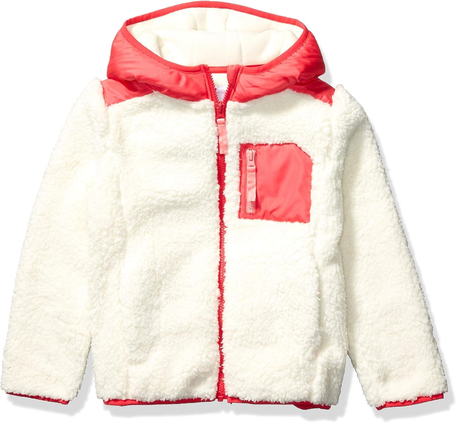 Spotted Zebra Girls and Toddlers' Hooded Sherpa Fleece Jacket