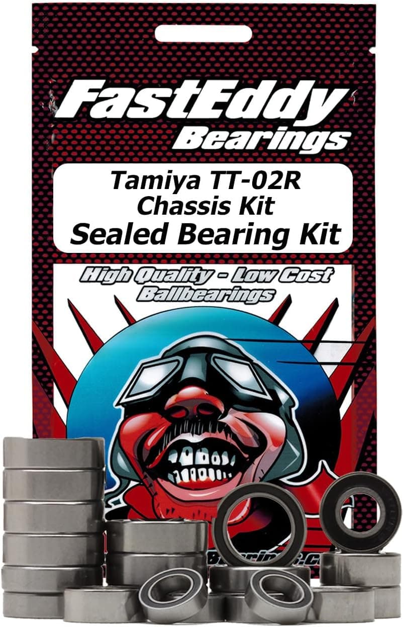 FastEddy Bearings Compatible with Tamiya TT-02R Chassis Kit Sealed Bearing Kit