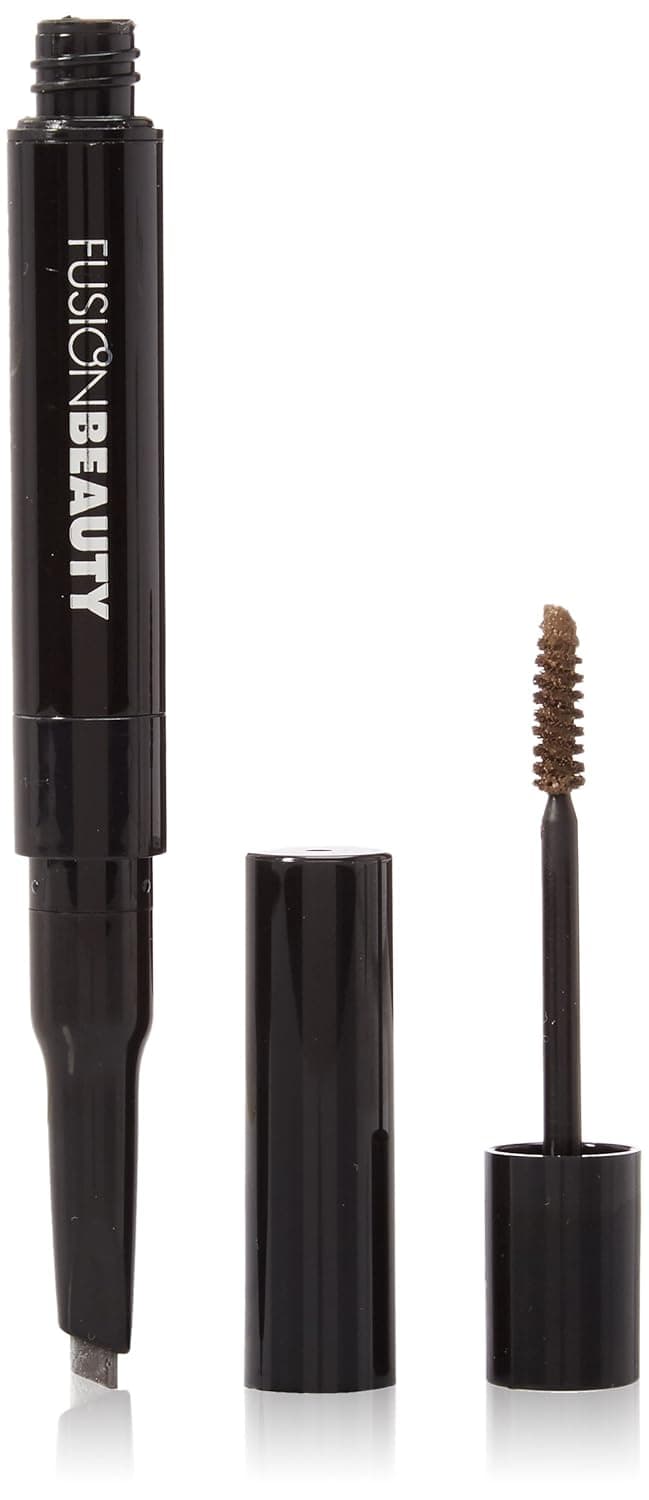 Fusion Beauty Browfusion Artist Duo Filling Pencil + Fortifying Color Gel, Dark Brown, 0.107 Ounce