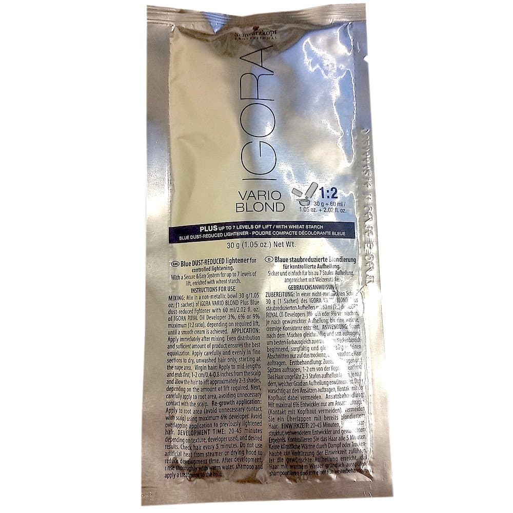 Schwarzkopf Igora Vario Blond Plus Blue Dust-Free Bleach - 30gr