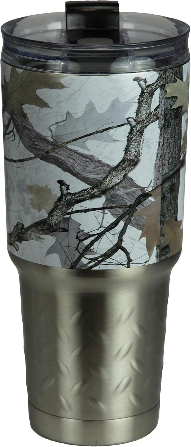 Rivers Edge Products 32 Oz Insulated Tumbler, Leak Proof Stainless Steel Tumbler With Lid, Spill Proof Tea, Soda, Cocktail, or Coffee Tumbler, To-Go Portable Travel Cup