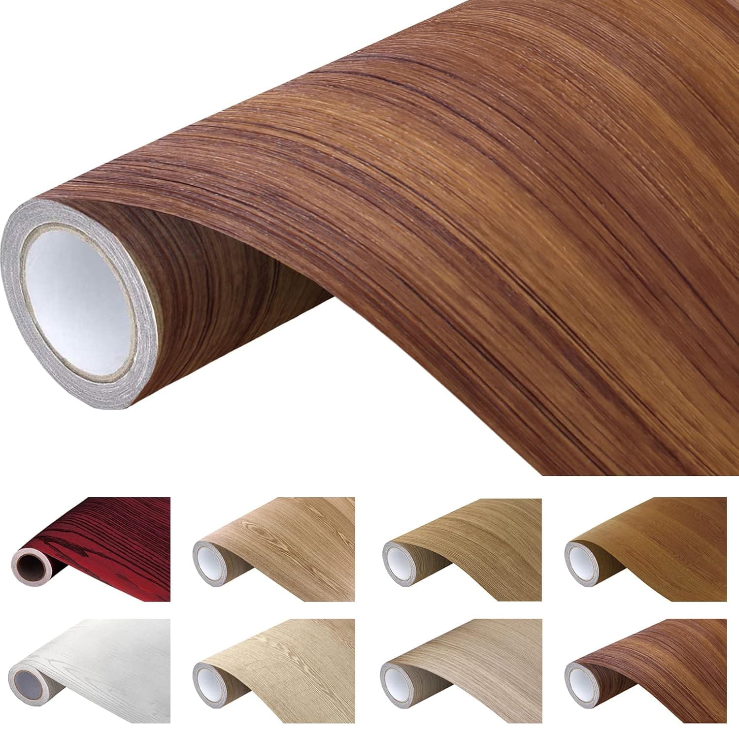 ILOFRI Wood Textured Repair Patch Tape 16x118 inch, Large Wood Floor Tape, Self Adhesive Wood Repair Tape for Table, Furniture, Cabinet, Chair, Dog House. (Brown Oak)