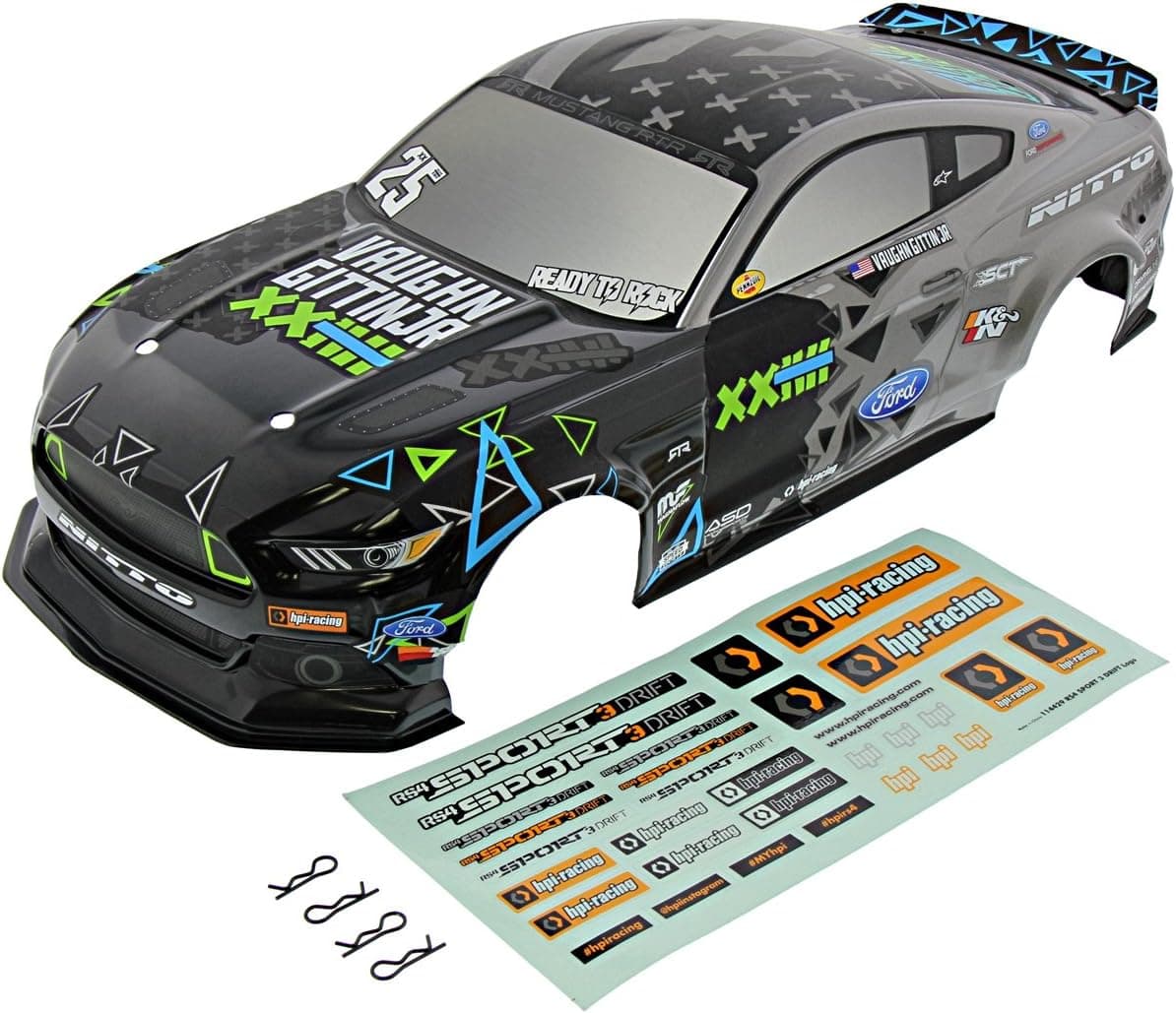 HPI 1/10 RS4 Sport 3 4WD Drift FORD MUSTANG 2015 SPEC 5 VAUGHN GITTIN JR BODY