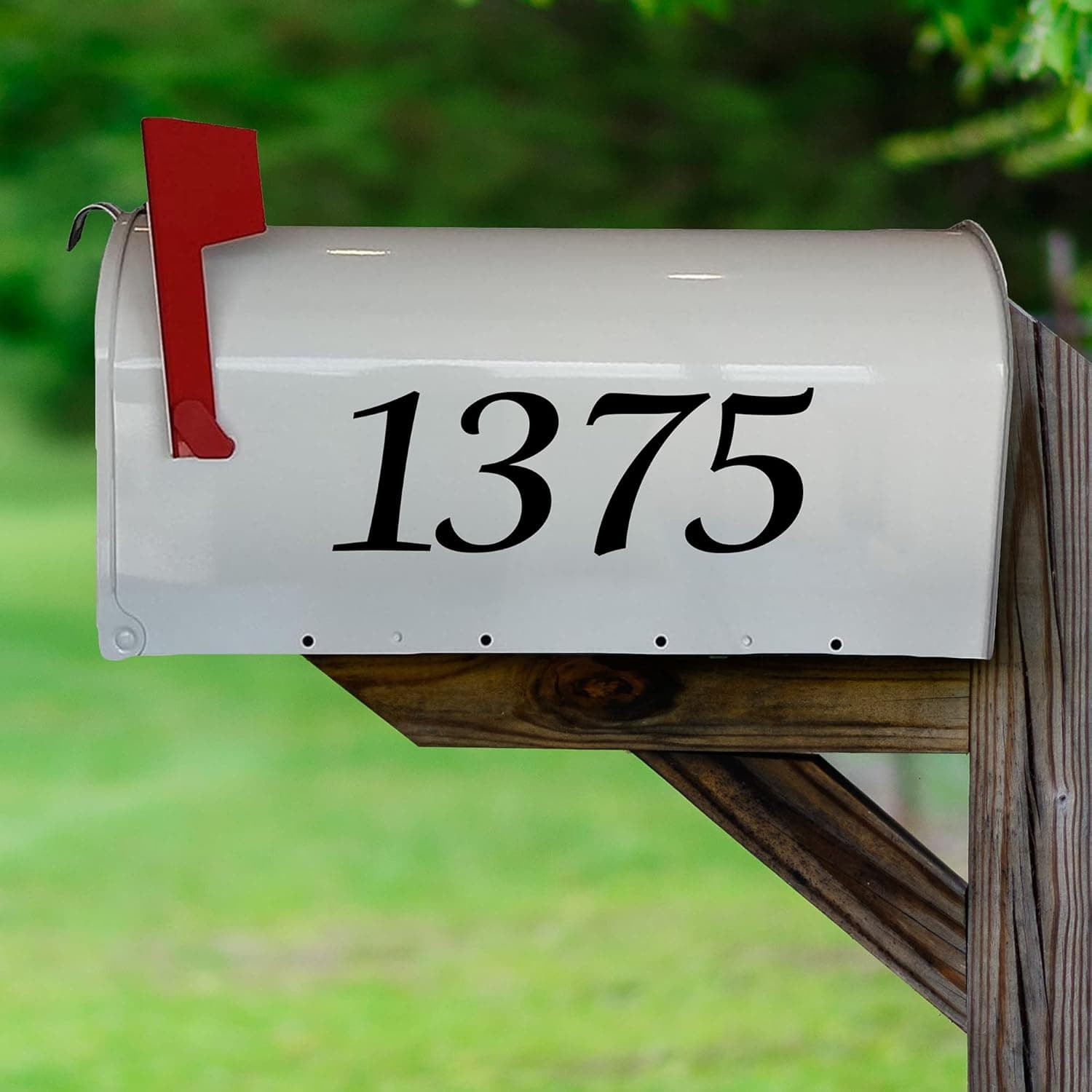 VWAQ Customized Mailbox Numbers Decal - Personalized Street Address Vinyl Stickers - CMB17 (Black)