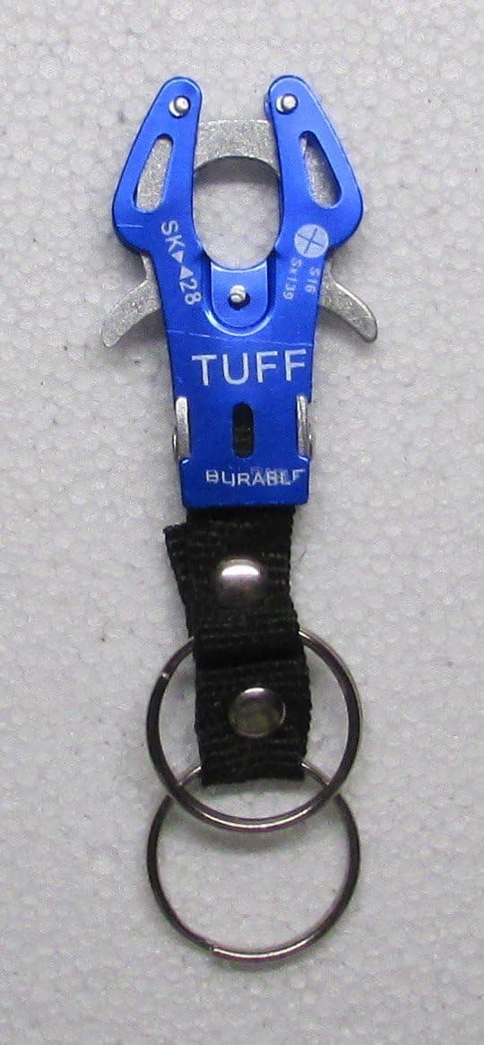 TUFF BLUE Carabiner Camping Hiking Aluminum Outdoor KEY CHAIN Ring Keychain NEW