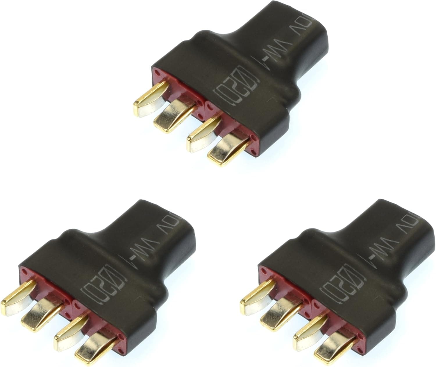 Apex RC Products No Wire Ultra T Plug (Deans Style) Series Adapter Connector Plug - 3 Pack #1275