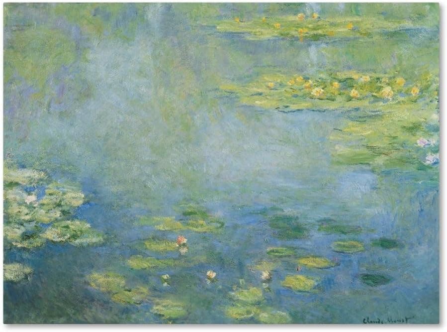 Waterlilies by Monet, 35x47-Inch Canvas Wall Art