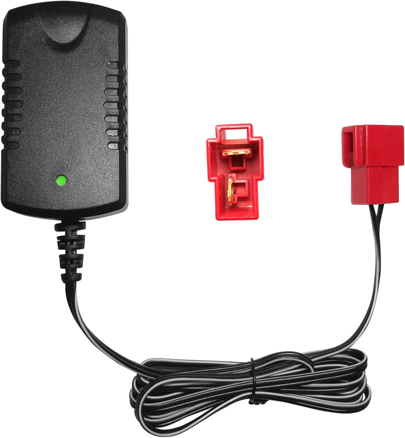 6V Kids Ride On Car Charger for 6 Volt Battery , 7v800ma Charger for BMX X6 Kid TRAX Disney GMC Beetle Bus Electric Baby Carriage Ride Toy Battery Supply Power Adapter Red Square Plug