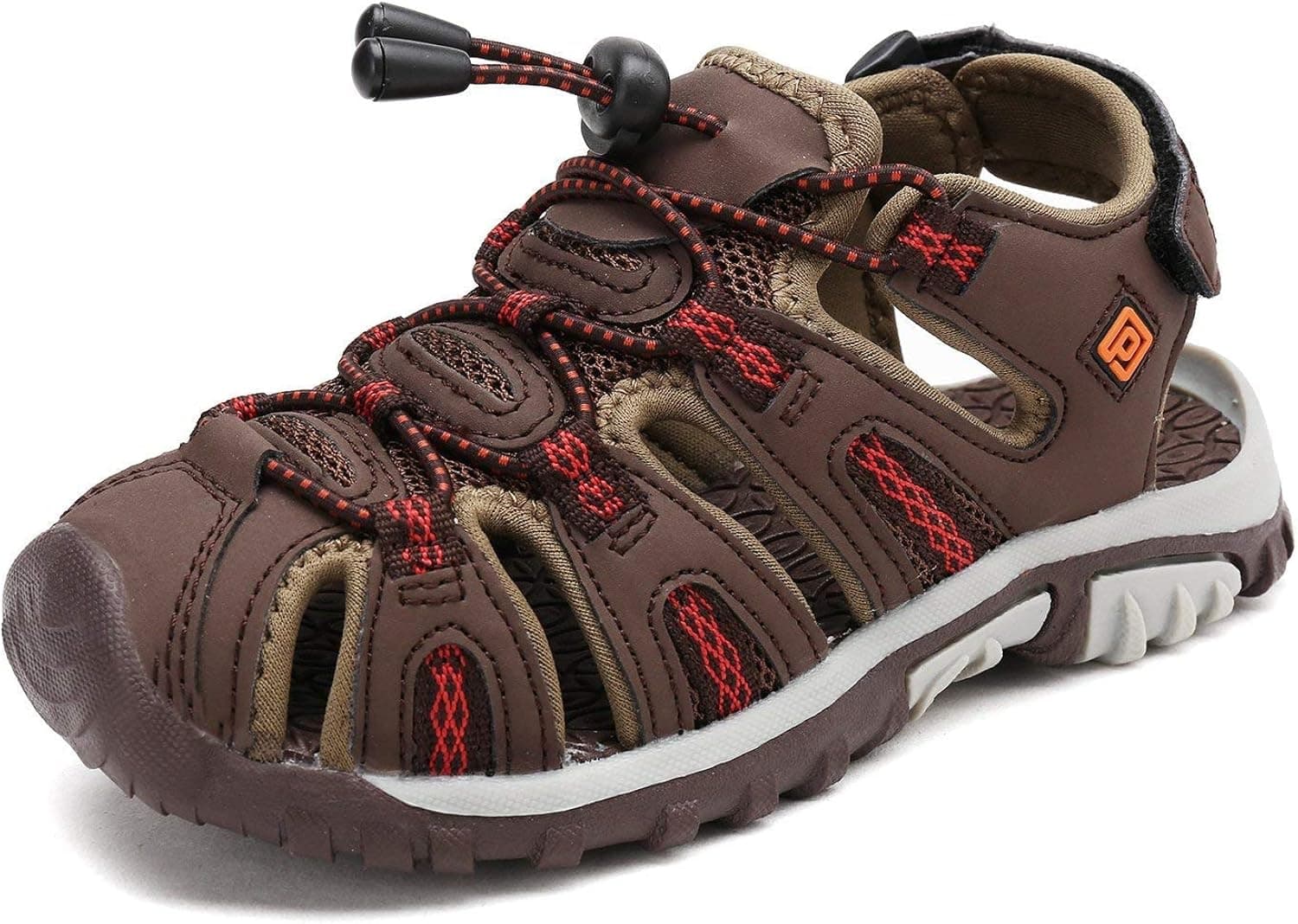 DREAM PAIRS Boys Girls Little Kid 160912-K Brown Outdoor Summer Sandals - 3 M US Little Kid