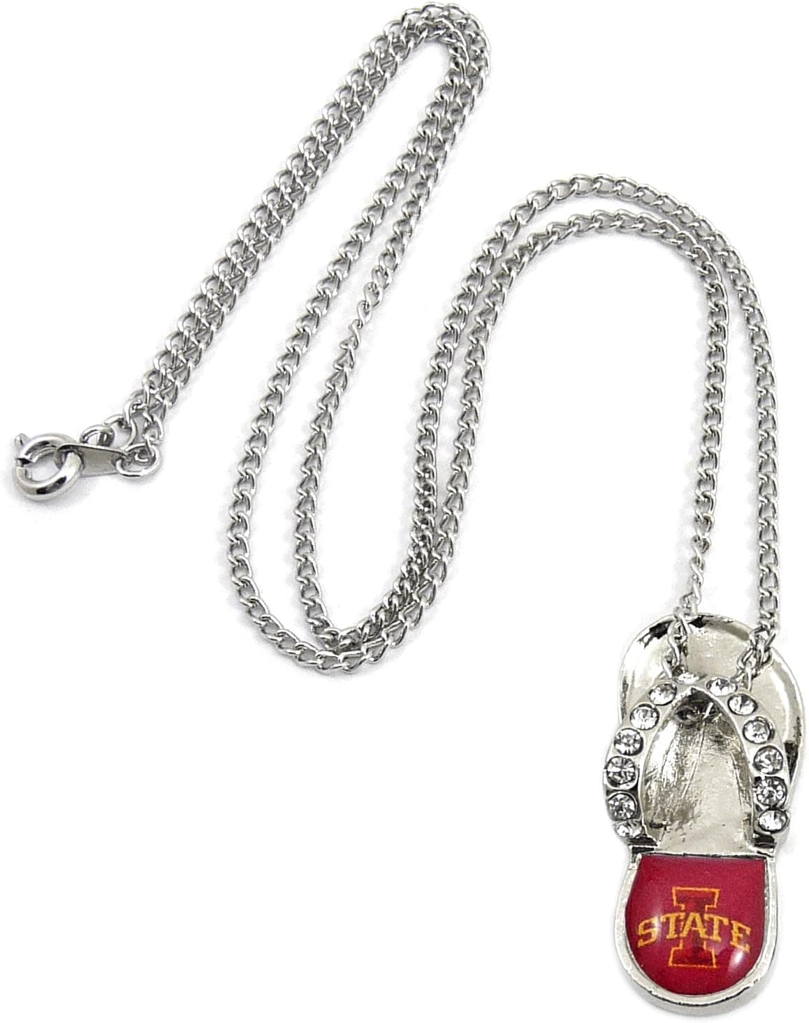 NCAA Iowa State Cyclones Crystal Flip Flop Necklace