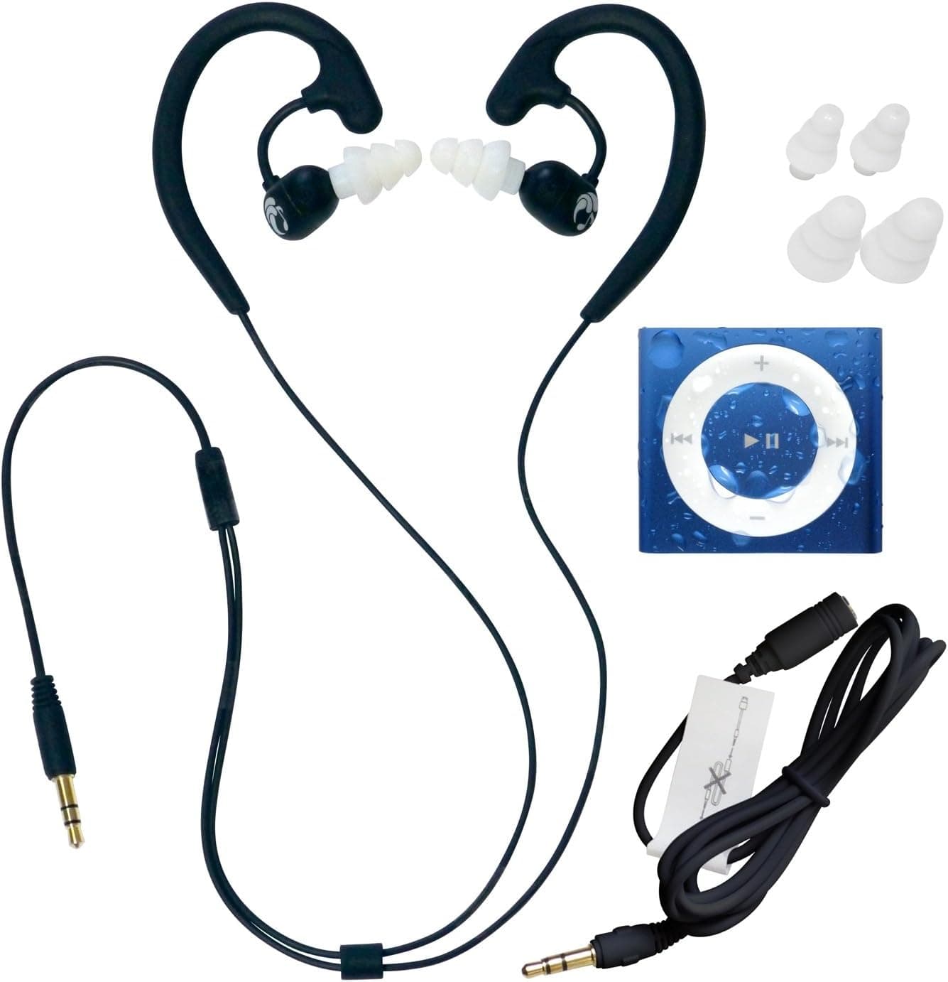 Swimbuds Fit and Underwater Audio Waterproof Swimming Bundle (Royal Blue)