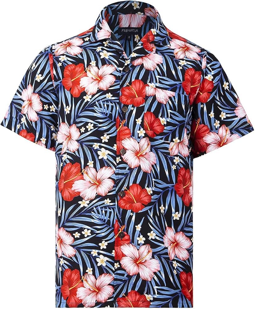 Hawaiian Shirts for Men Regular Fit Short Sleeve Mens Hawaiian Shirts with Large Variety of Colors and Designs Available