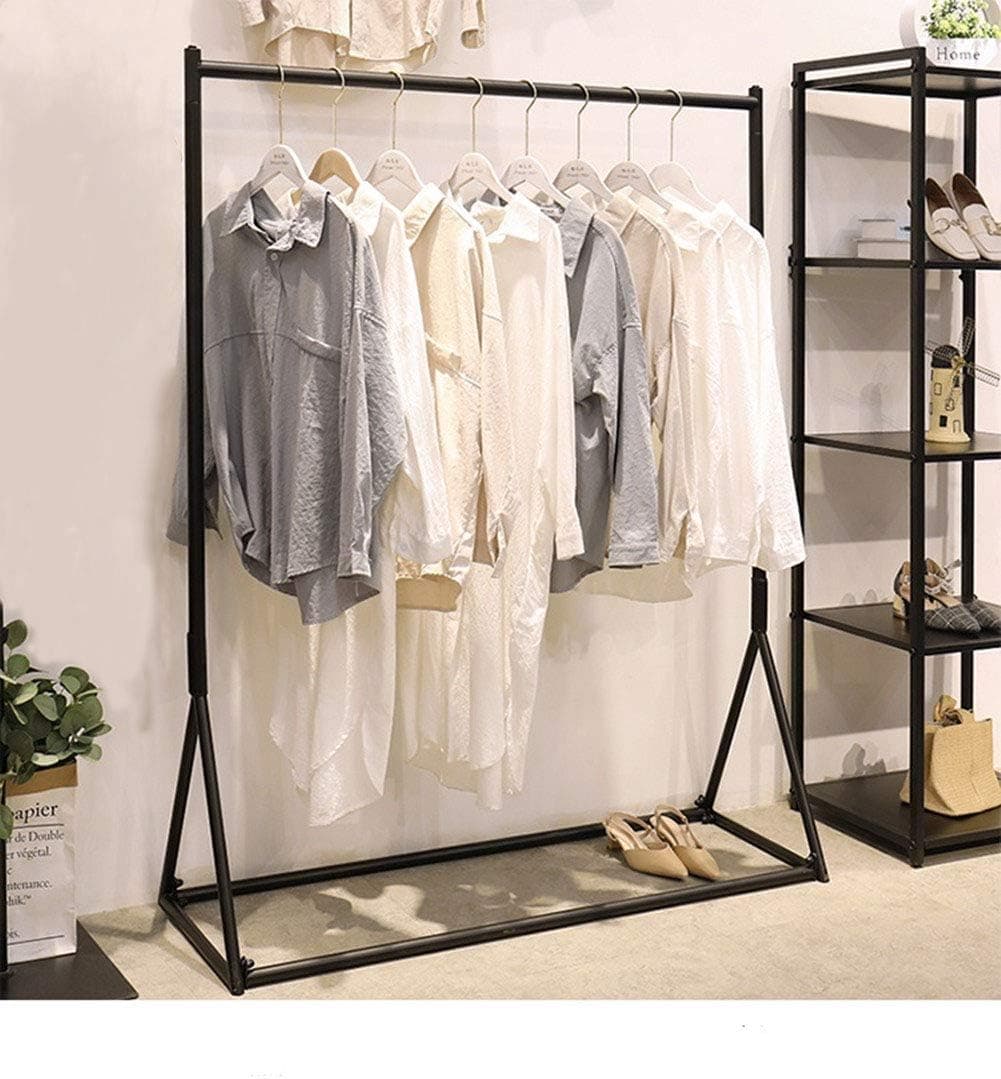FONECHIN Industrial Pipe Clothing Rack for Clothing Display, Heavy Duty Garment Rack for Bedroom Retail Boutique Use (47.24" L)