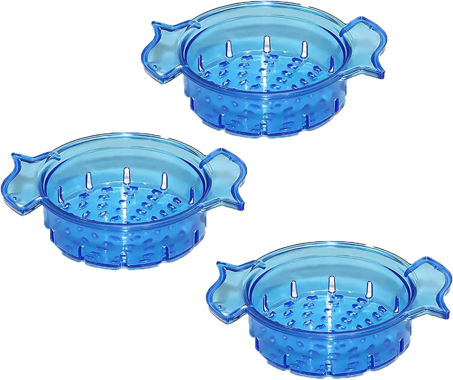 Tuna Strainer Colander Food Tuna Press Lid Canning Can Strainer for Kitchen Tools Gadget for Beans Blue 3 Pack (blue)