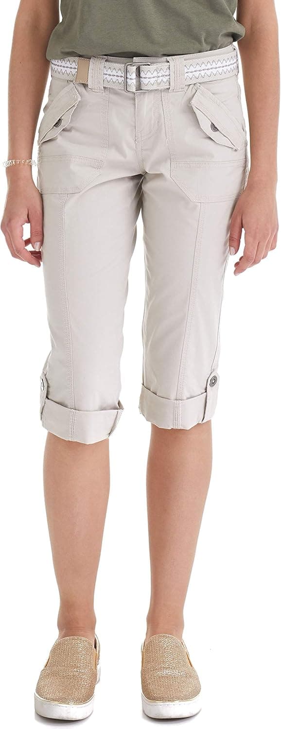 Suko Women Cargo Pants Adjustable Capri 17050 Stone 4