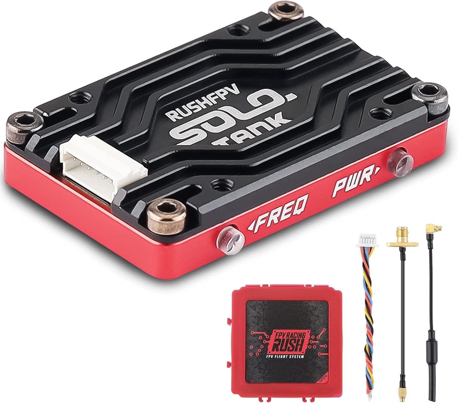 Crazepony FPV Transmitter Rush Tank Race VTX 5.8GHz 48CH 0/25/50/100/200mW Switchable VTX Video Transmitter with LED Indicator Light Pit Mode for FPV Quadcopter Racing Drone (Rush Tank Solo)