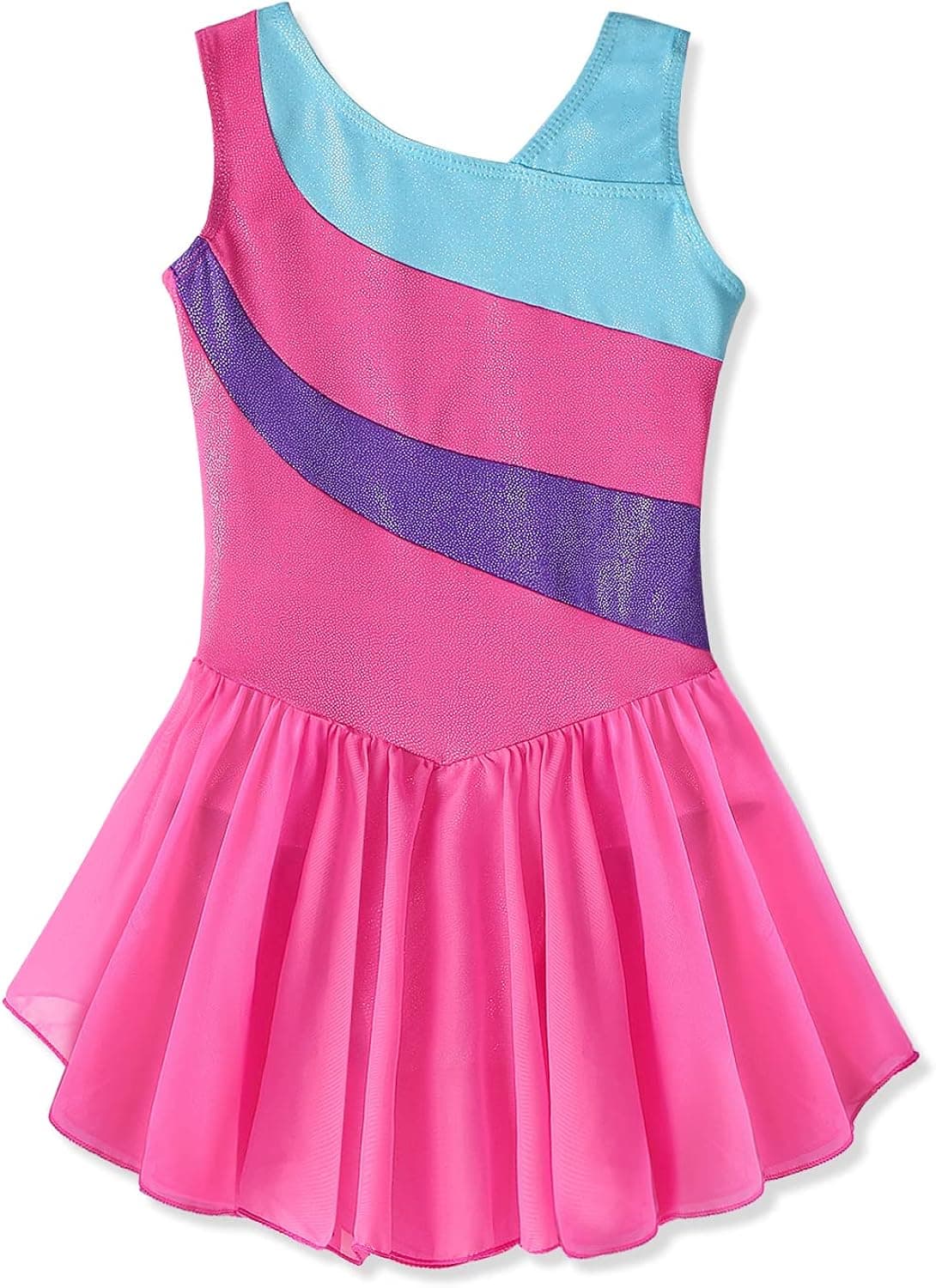 Kidsparadisy Gymnastics Leotards for Girls with Skirt Long Sleeve/ Sleeveless Toddler Dance Outfits Leotard for Girls