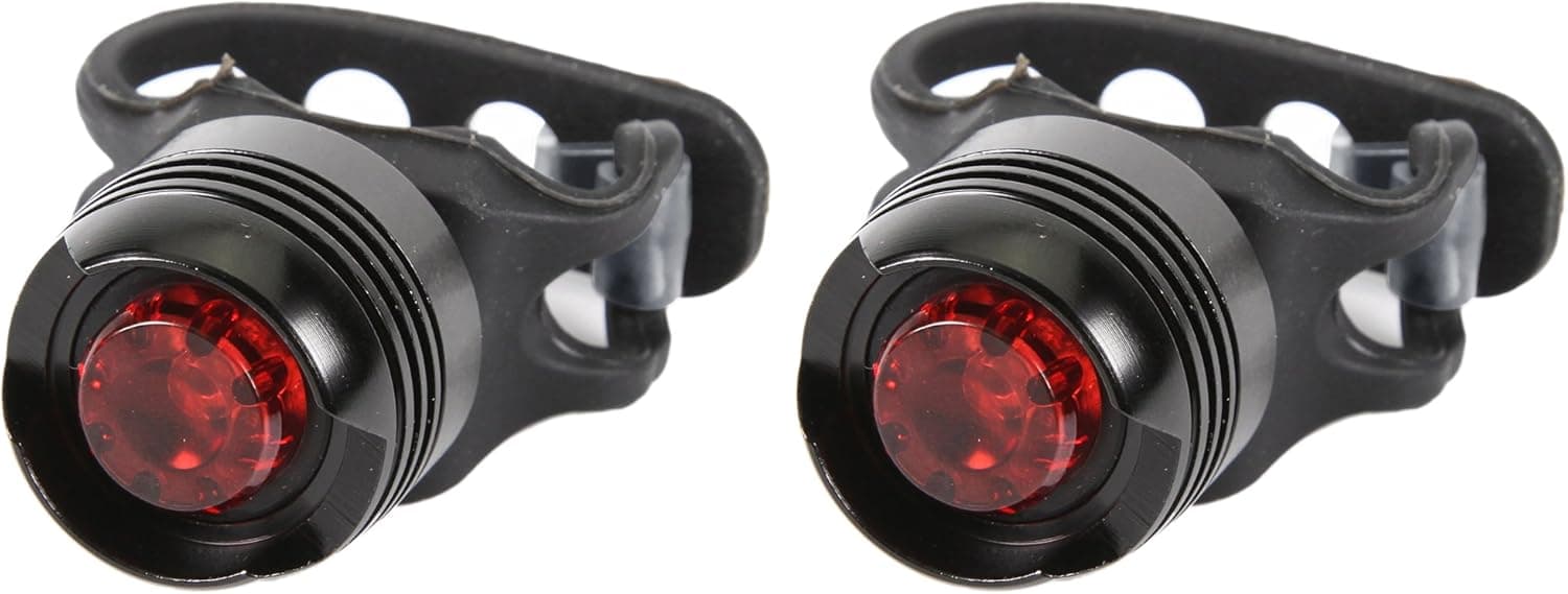 Sportsrain Best LED Tail Light, High Intensity, Water & Shock Proof, Batteries included, Multi-purpose rear bicycle lights. Use on: Strollers, Dog Leash, Hats, Helmets, Backpacks Pack of 2