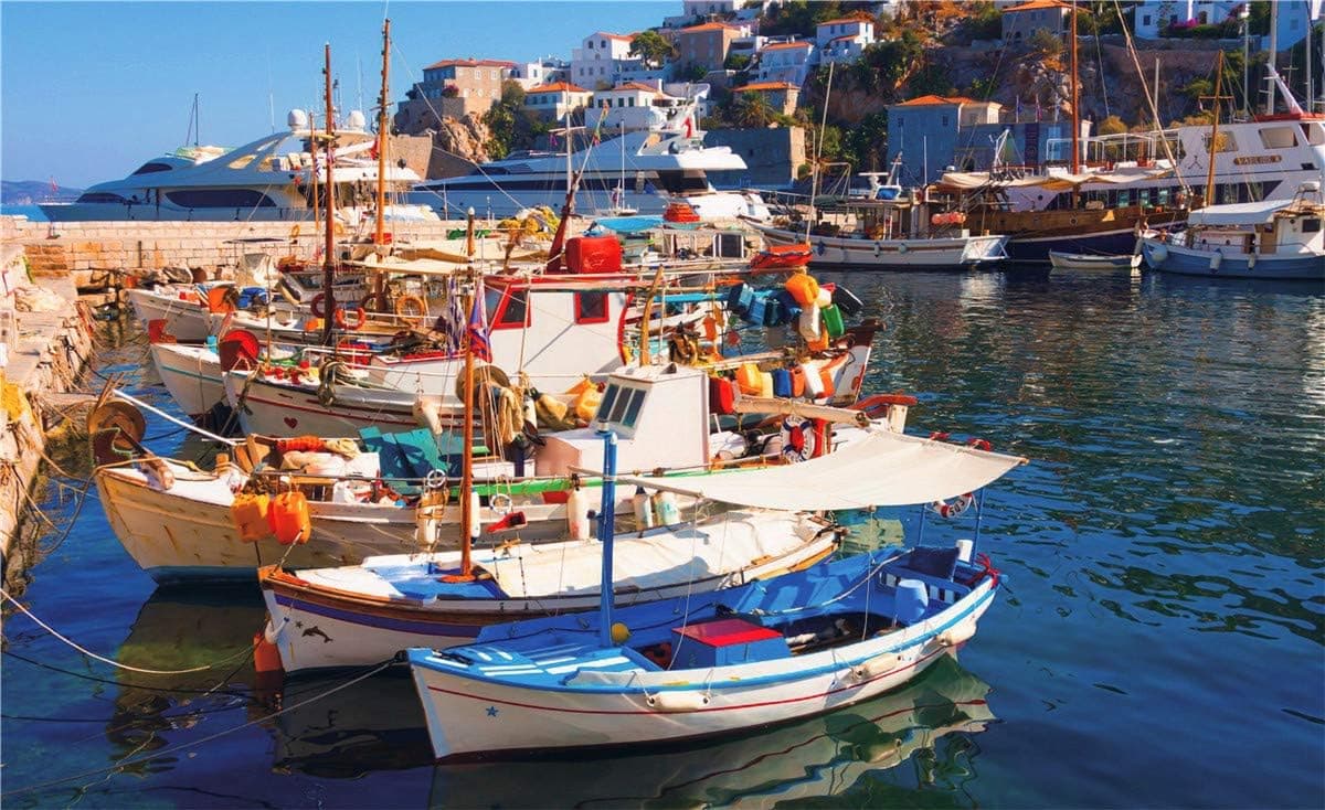 Jigsaw Puzzles for Adults 500 Piece Great View in Boat Harbour 500 Pieces Puzzle for Toy Family Game Gifts