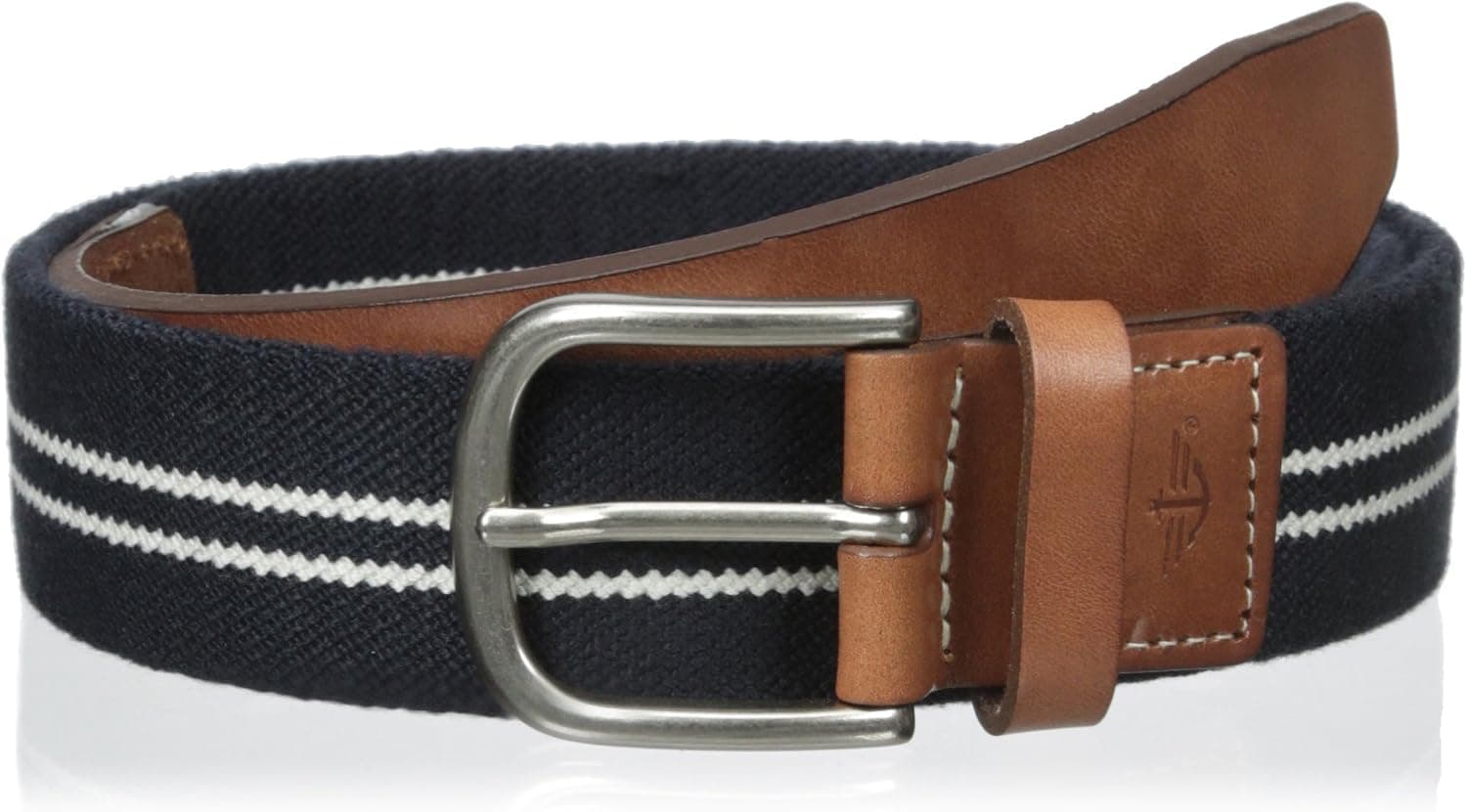 Dockers Men's 1 3/8 in. Stretch- Web Leather Belt