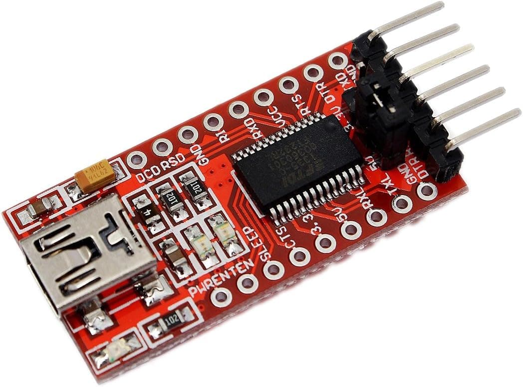 SODIAL FT232RL Module 5V 3.3V FTDI USB TTL conversion adapter Red