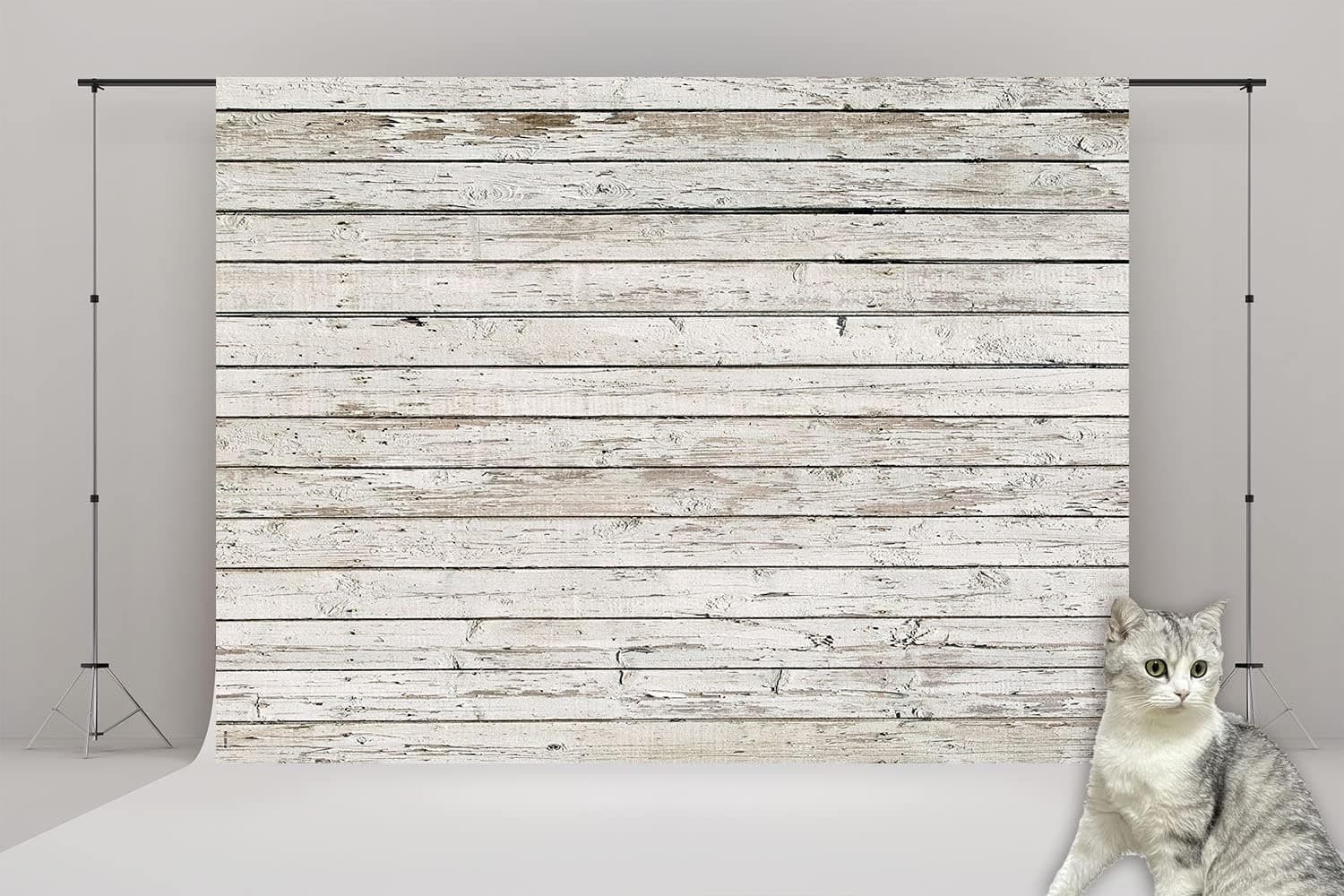 7x5ft Beige Wooden Wall Photography Backdrops Fabric Photo Studio Background for Portrat The Shop Background