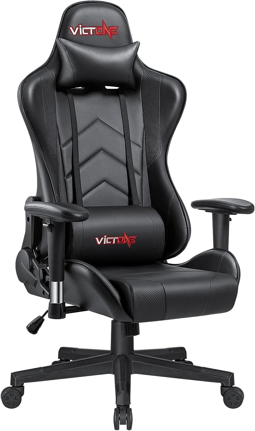 VICTONE Gaming Chair Ergonomic Ventilation Heating Office Chair High Back Pc Computer Chair Large Size Comfy Swivel Chair with Headrest and Lumbar Support (Black)