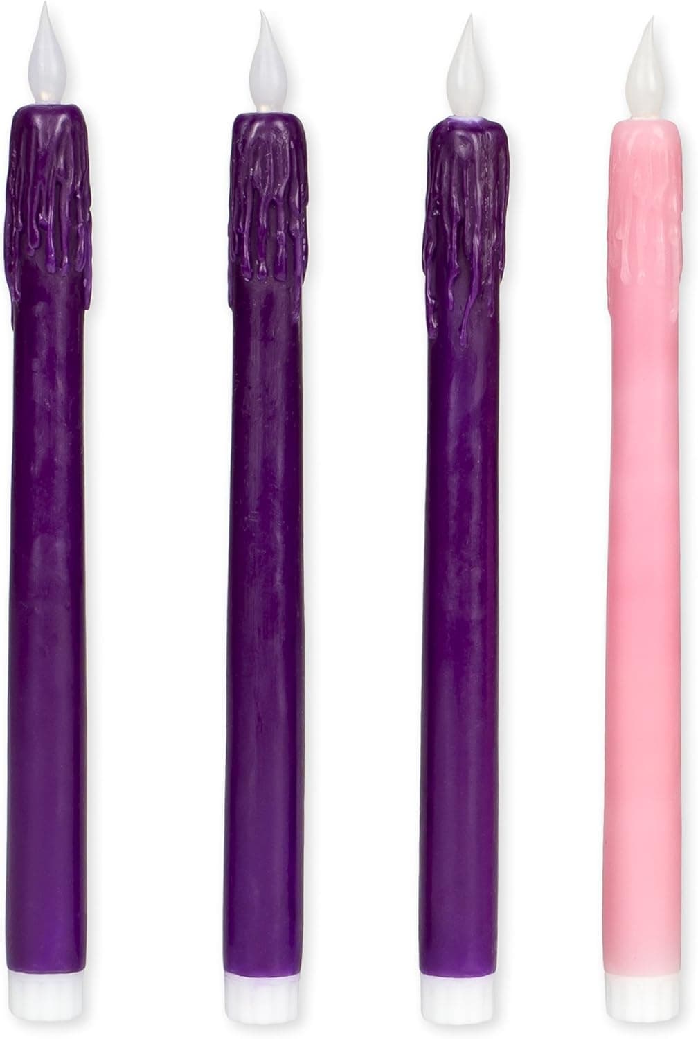 10 1/4" 4-piece Led Advent Candle Set