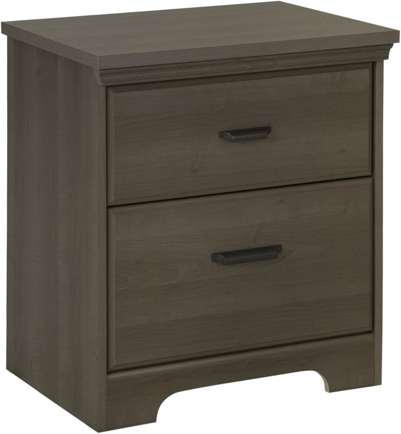 South Shore Versa 2-Drawer Nightstand, Gray Maple