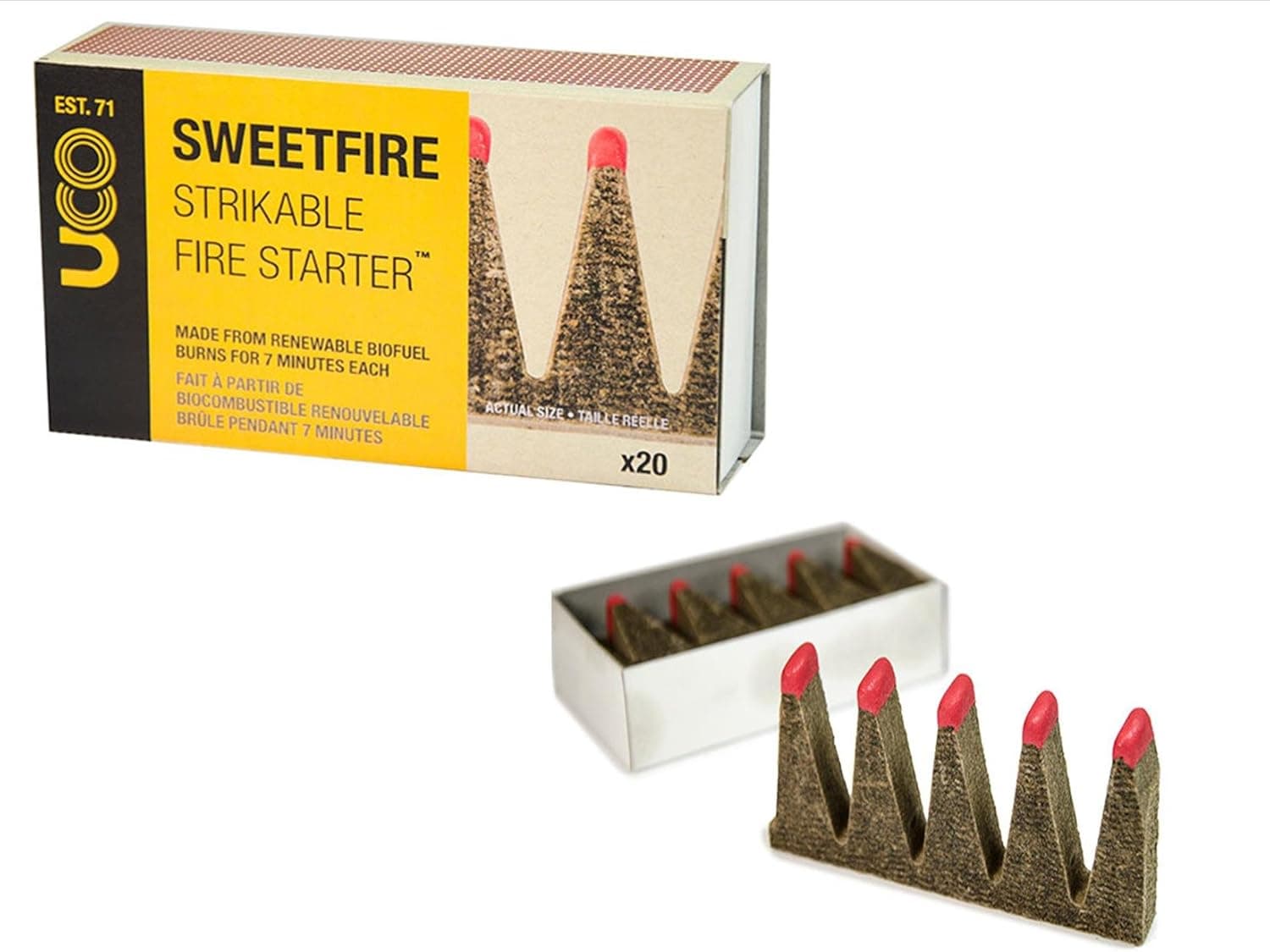 UCO Sweetfire Strikable Fire Starter - Bio Fuel Start up 20 Fires