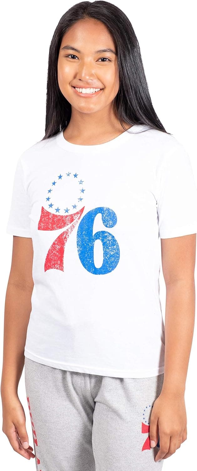 Ultra Game NBA Women's Soft Vintage Distressed Graphics T-Shirt