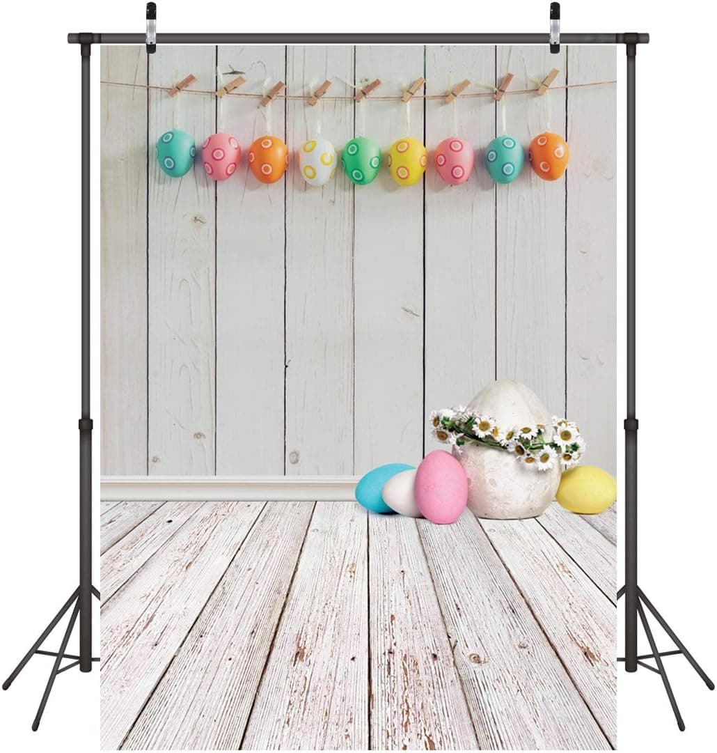 WOLADA 5x7ft Easter Backdrops for Photography Vinyl Colorful Eggs Backdrop Baby Shower Studio Props 10948