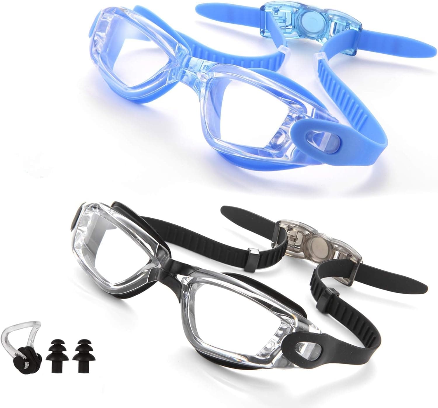 2 Pack Swimming Goggles for Adults Anti-Fog Leak Proof UV Protection Men Women