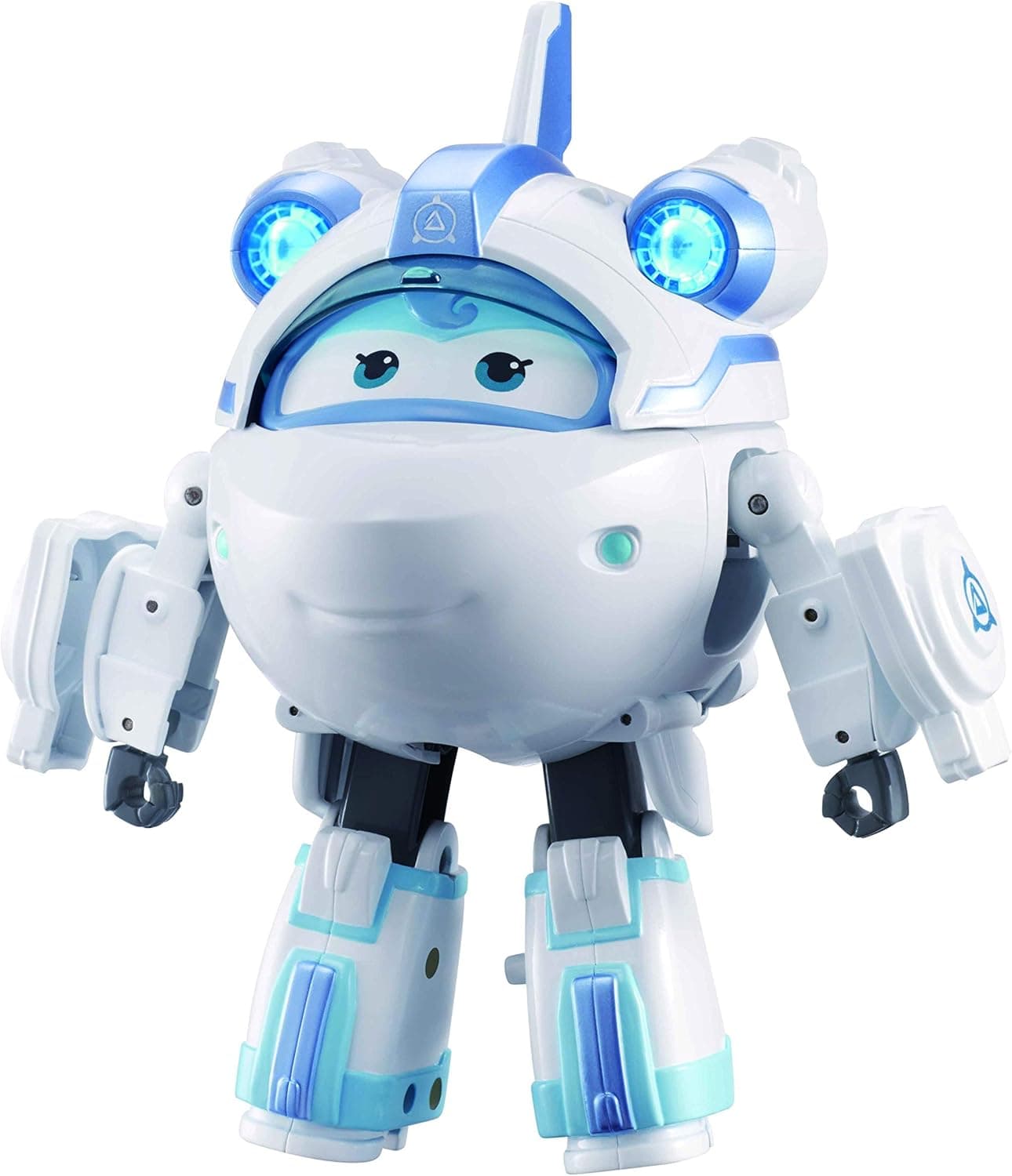 Super Wings - 6" Deluxe Transforming Super Charged Astra | Season 4 | Airplane to Robot | Birthday Gifts for 3 4 5 year old Kids | Light and Sound Effect | Airplane Toys for Preschooler | Alpha Group