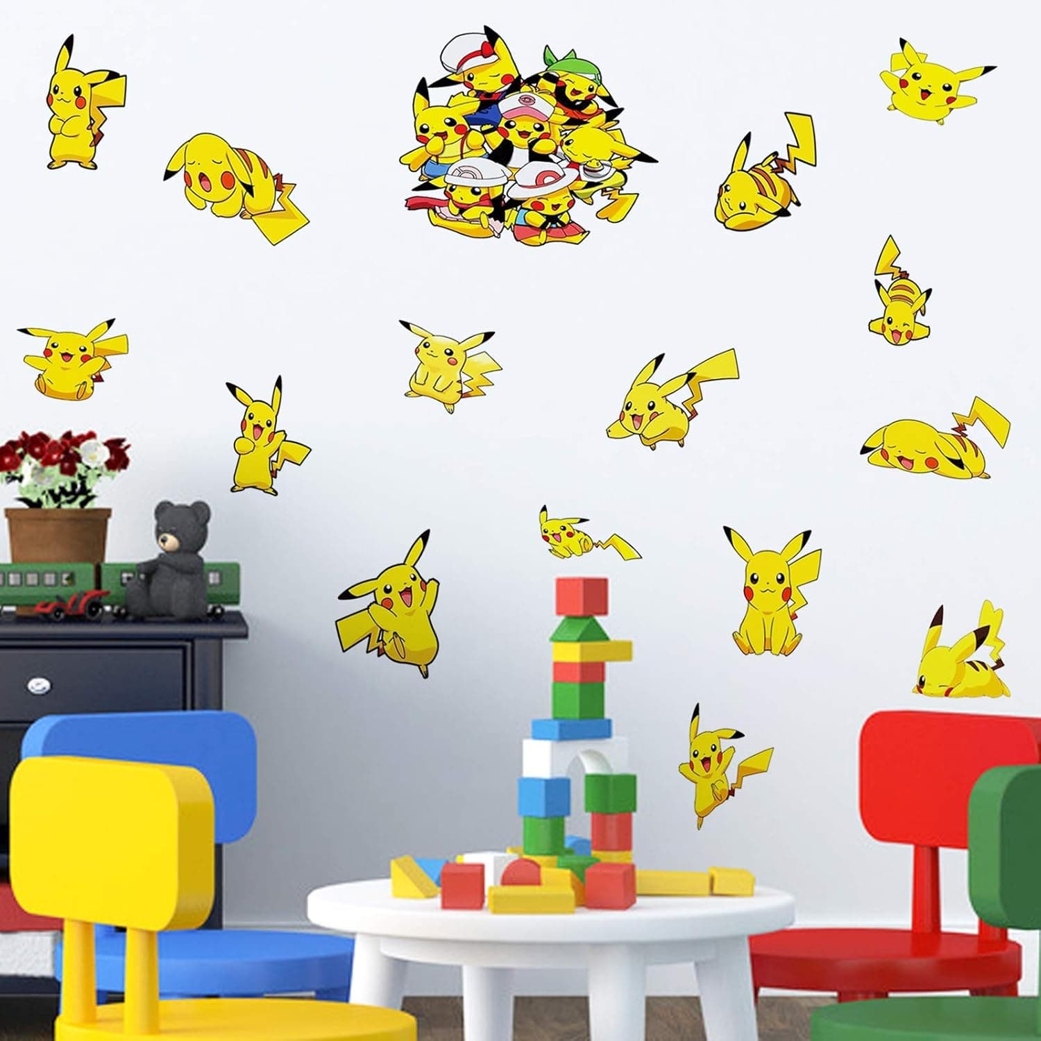 Anime Wall Decals Japanese Cartoon Stickers for Wall Cute Boys Room Decor Art 16x24 Inches