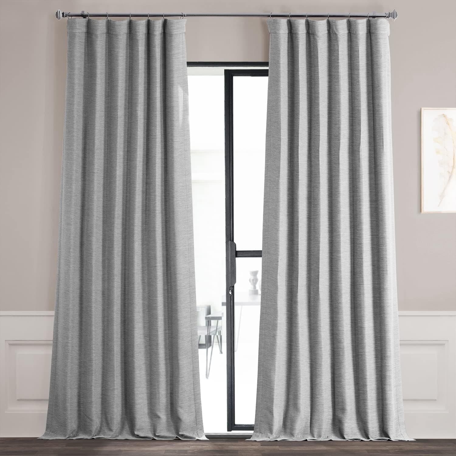 HPD Half Price Drapes Bellino Room Darkening Curtain 50 X 120 (1 Panel), BOCH-PL1701-120, Vista Grey