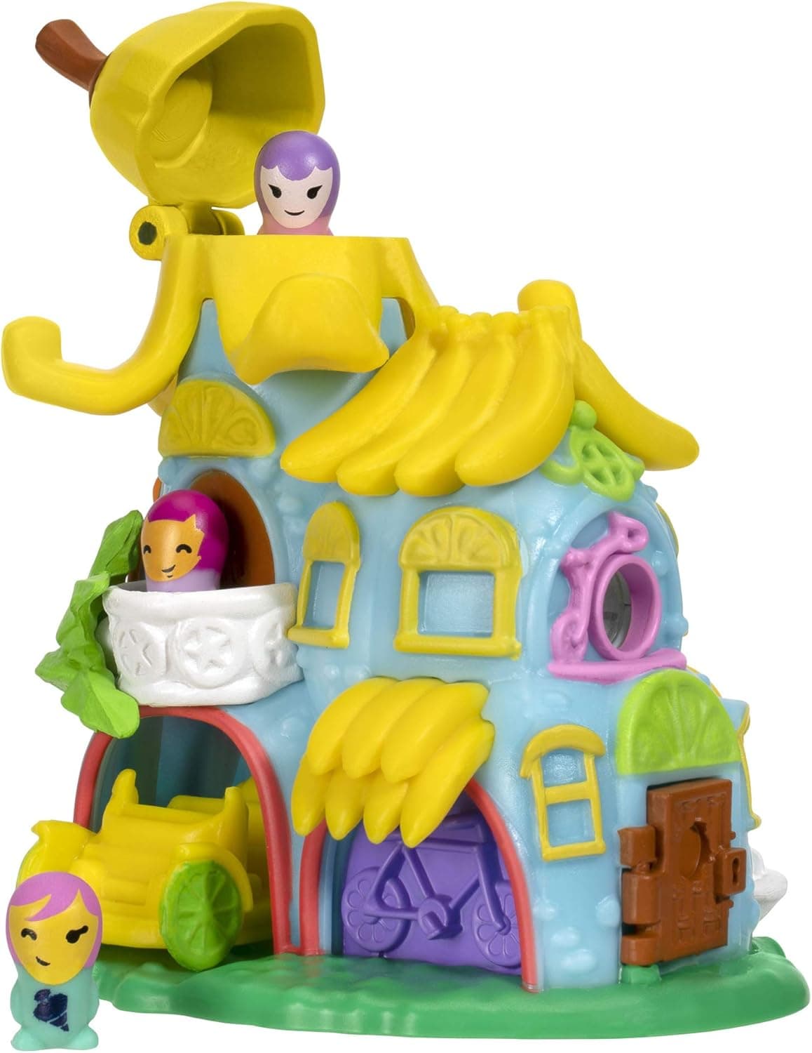Nanables Go Bananas Bike Shop, Sweetness Town Medium House, Includes Spin, Cadence & Scooter Characters, 1 Exclusive Vehicle & Parking Space, Hinged Door, Bonus Mechanical Feature, 2 Spaces