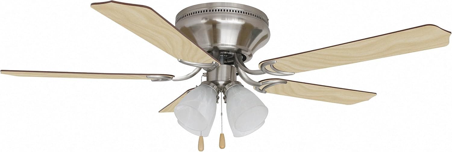 Litex SCH52BNK5L Schuster Ceiling Fan, 52", Brushed Nickel